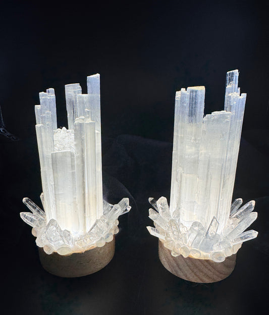 Selenite lamp (6cm base) 1