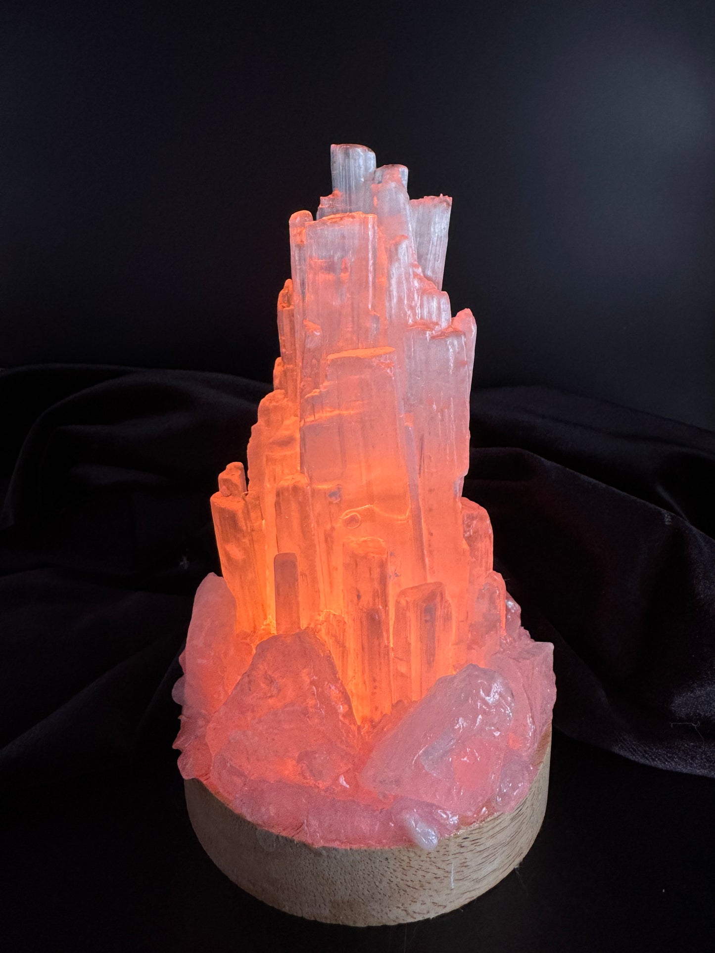 Rainbow Selenite Lamp (10cm base) 1