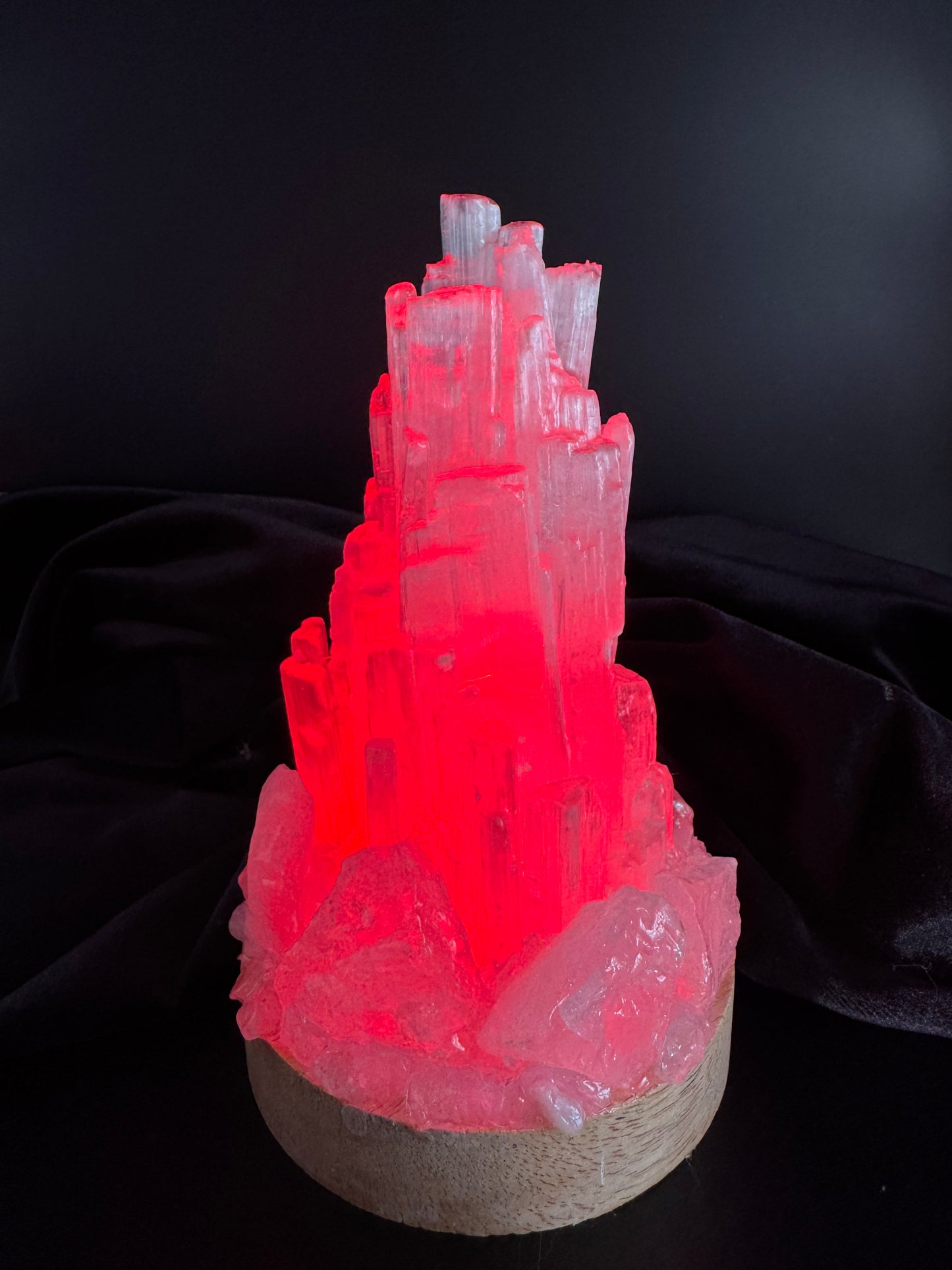 Rainbow Selenite Lamp (10cm base) 1