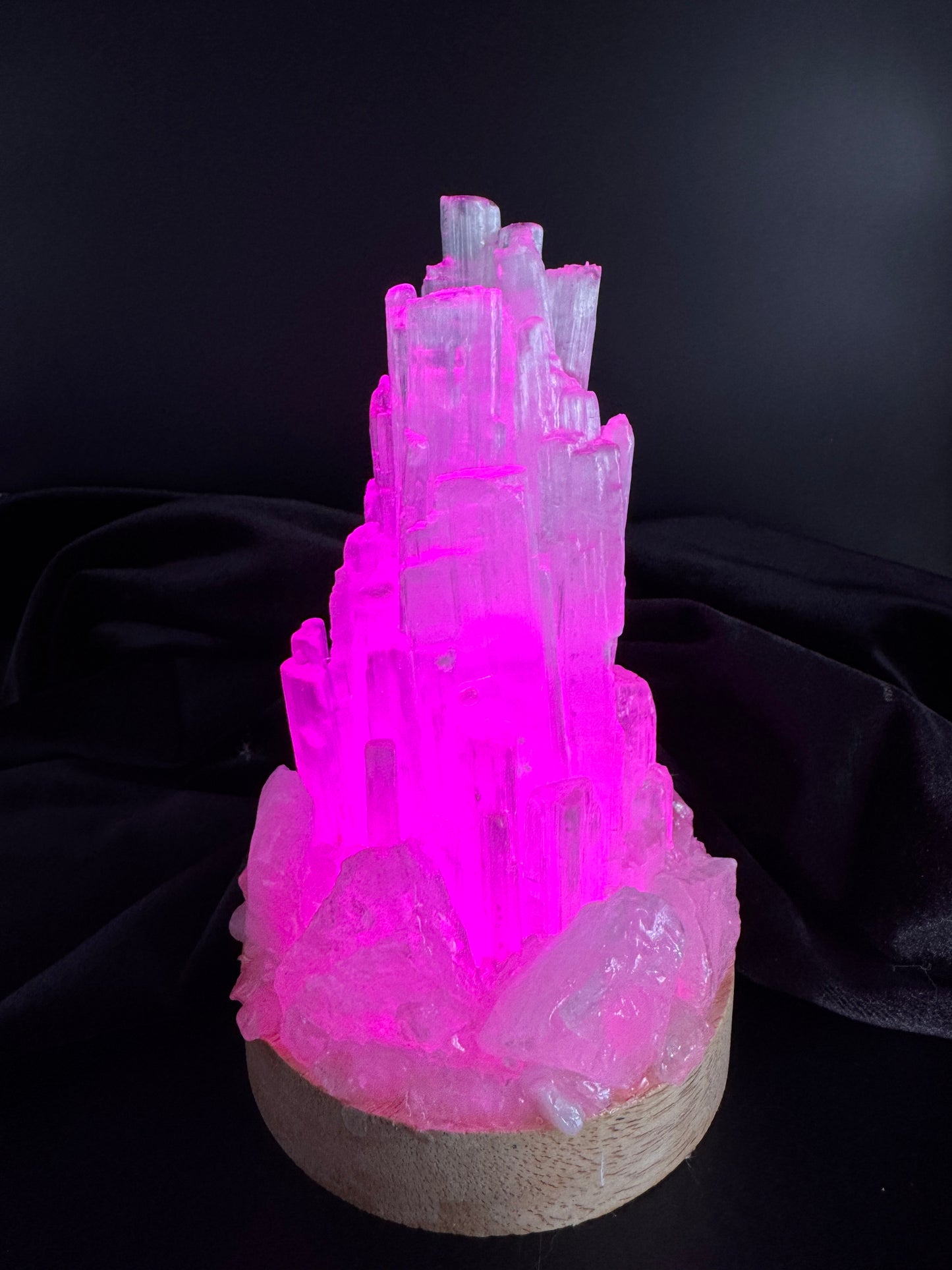 Rainbow Selenite Lamp (10cm base) 1