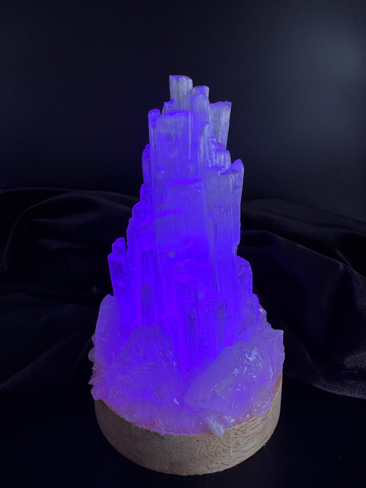 Rainbow Selenite Lamp (10cm base) 1