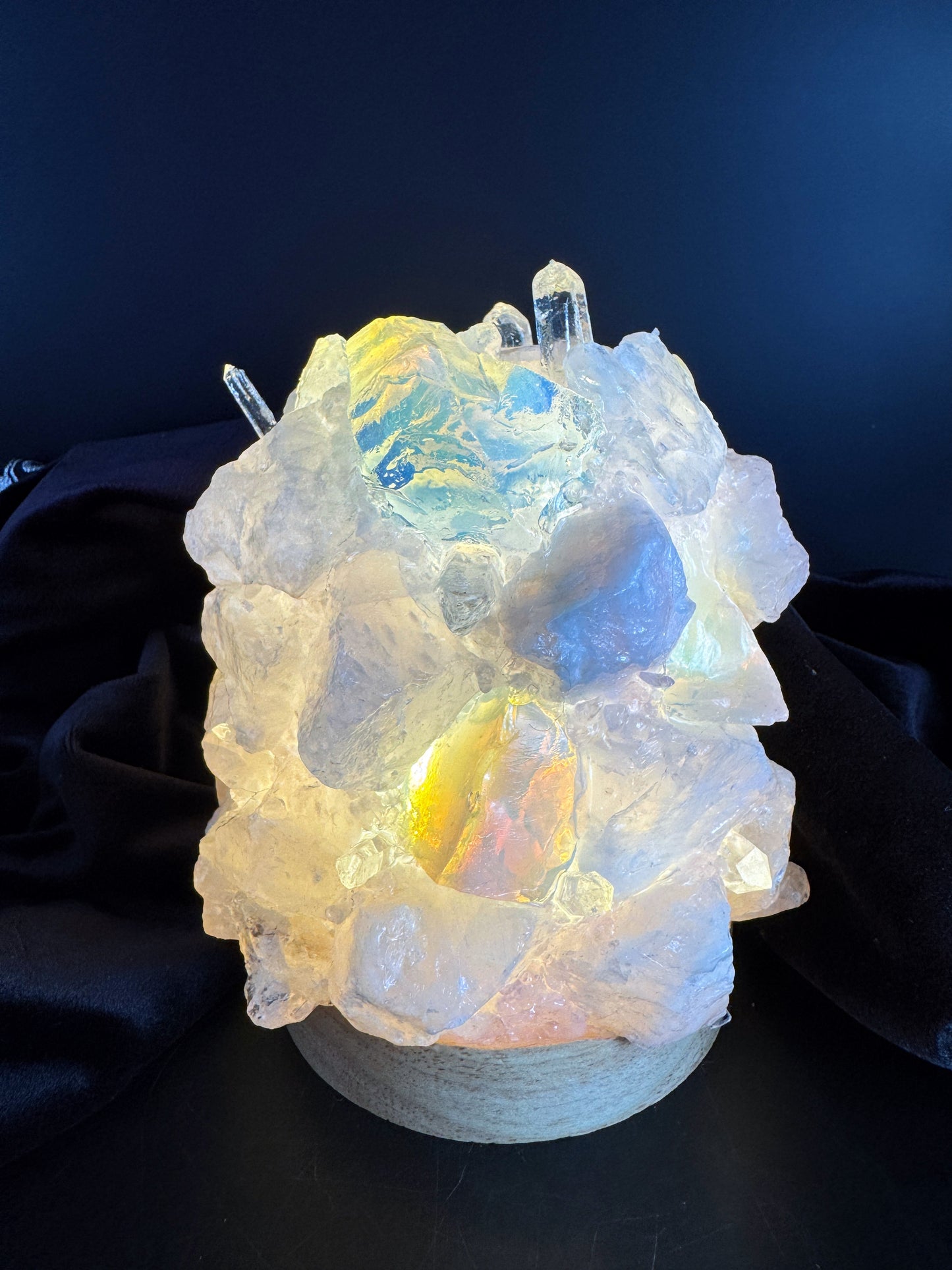Rose Quartz/Opalite Dome Lamp