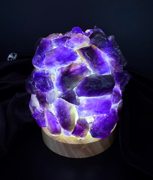 Dark Amethyst Dome Lamp