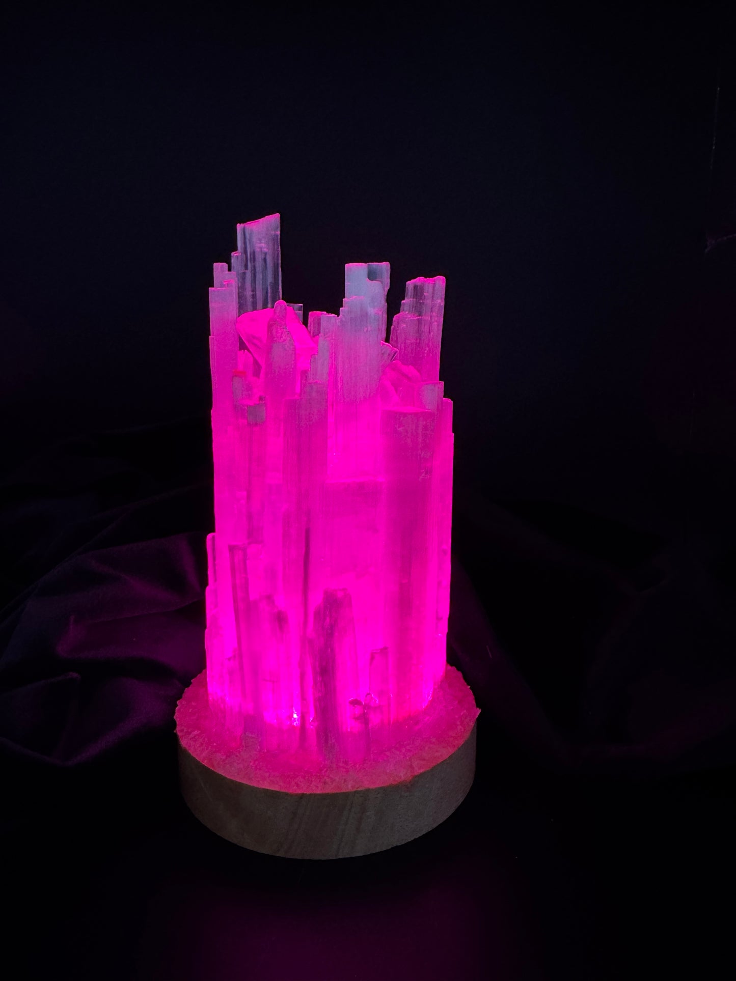 Rainbow Selenite Lamp (10cm base) 4