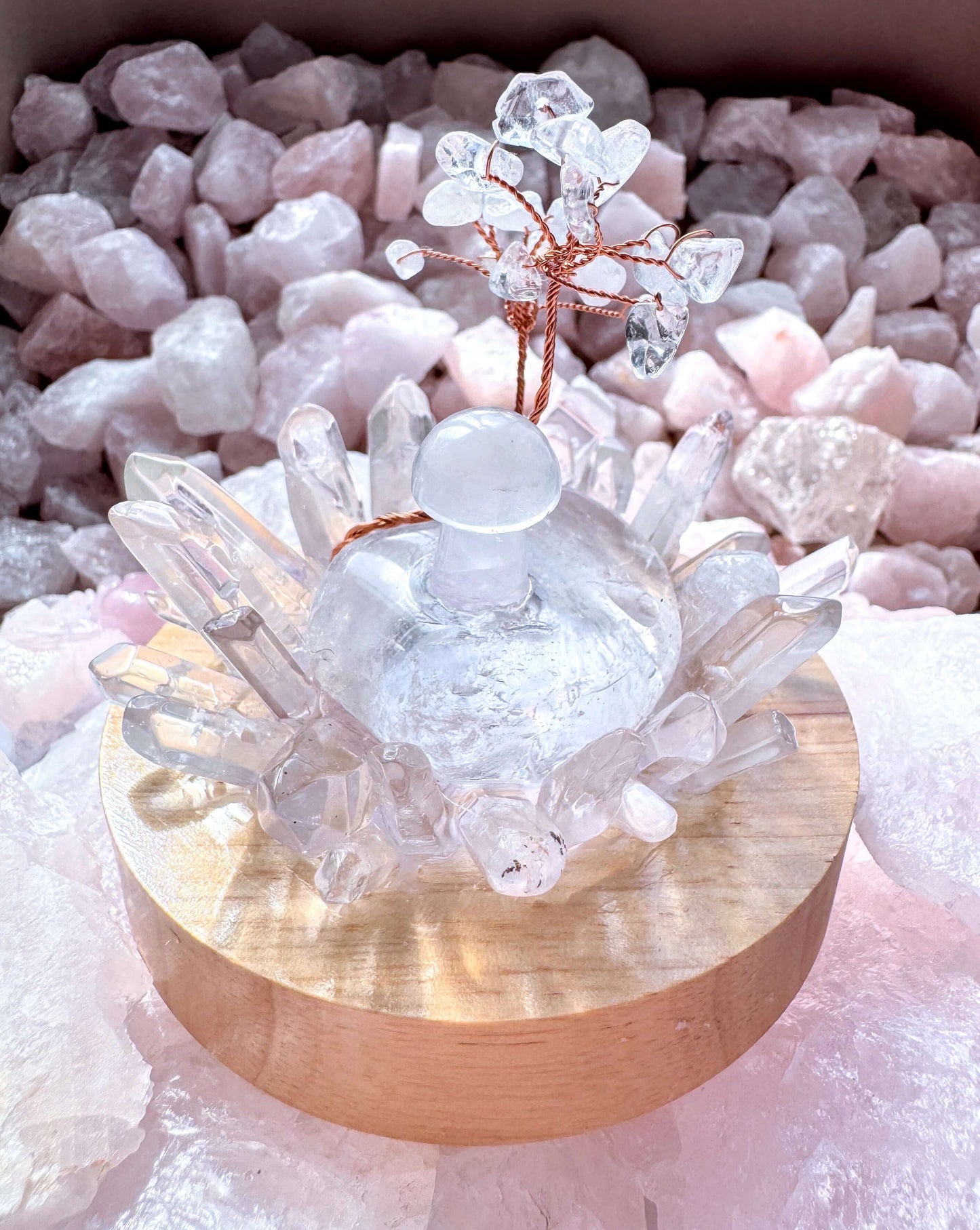 Crystal Lamp Clear Quartz Cluster Lamp /LG