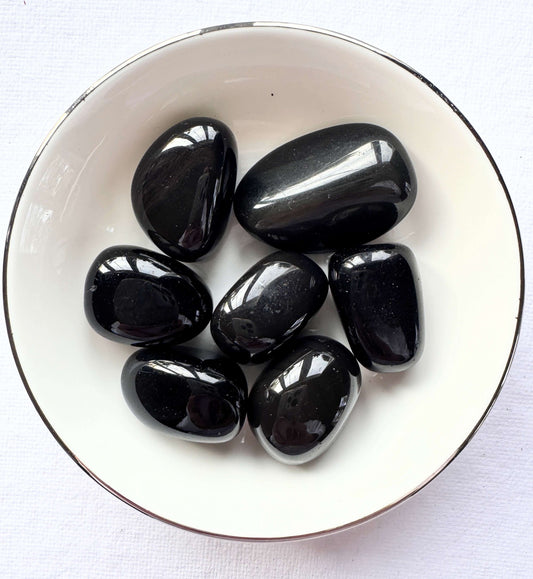 Black Obsidian Tumbled