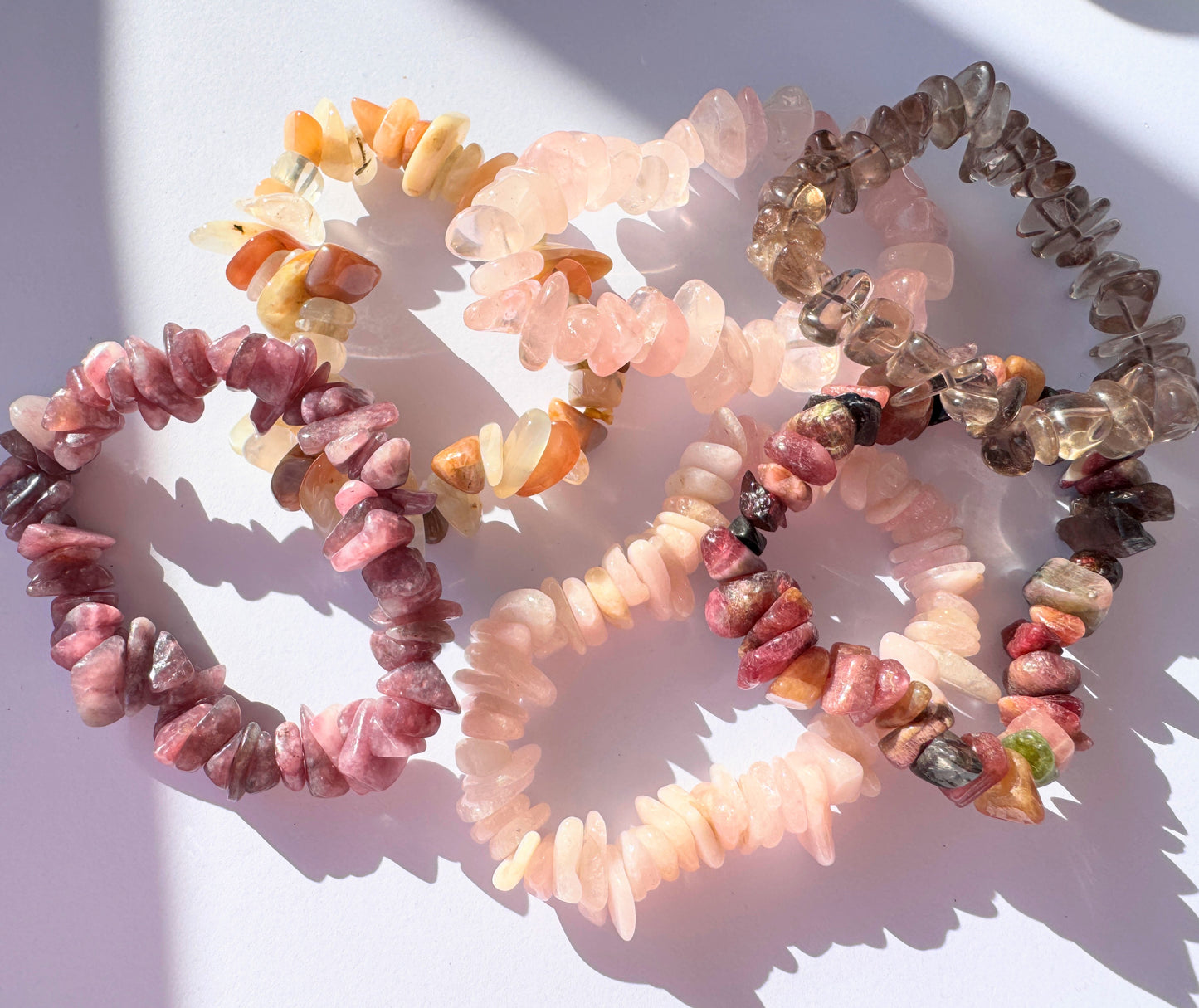 Crystal Chip Bracelets (larger chips)