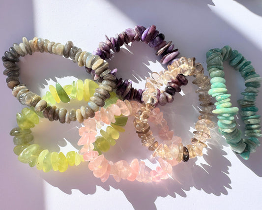 Crystal Chip Bracelets (larger chips)