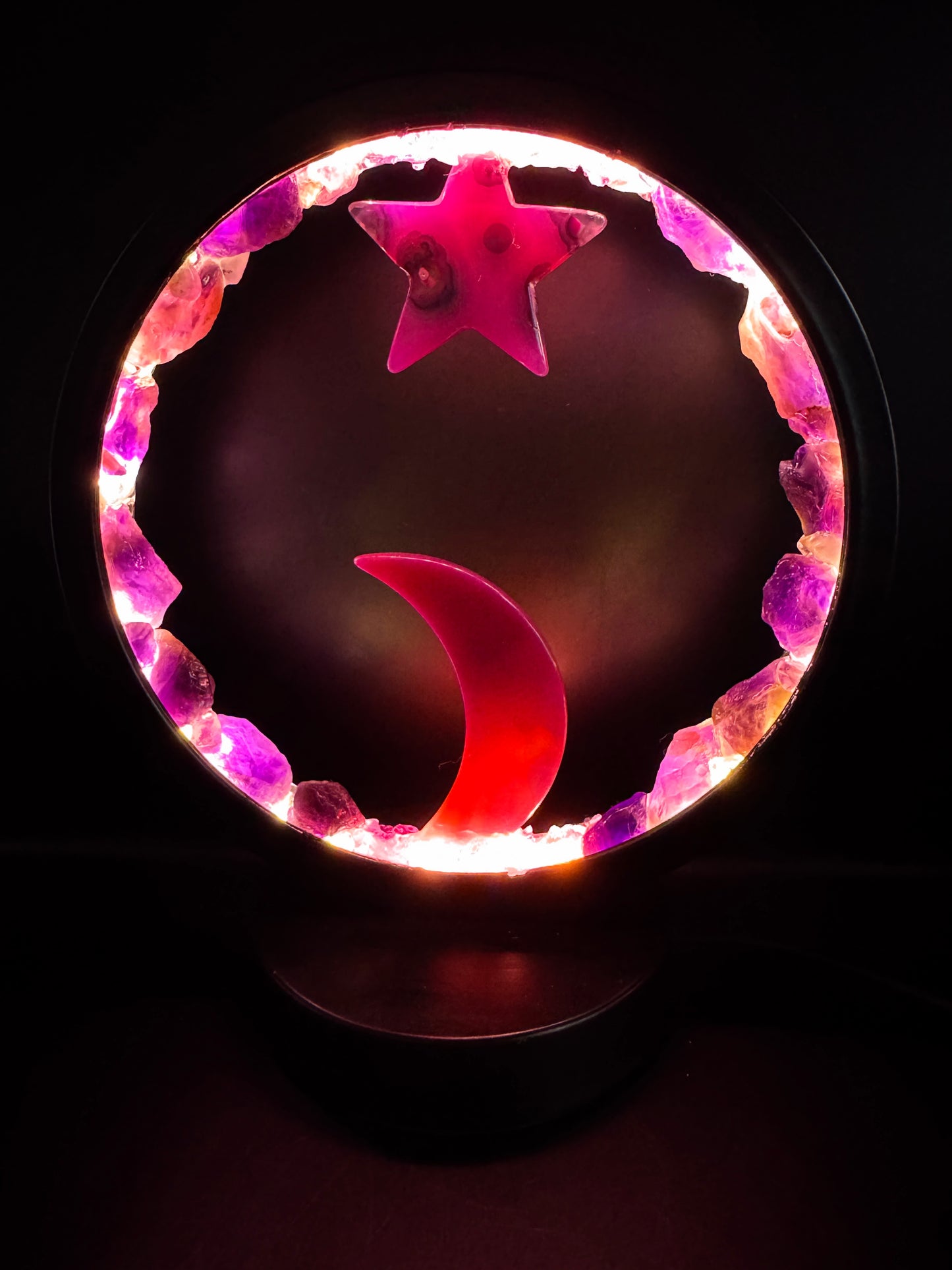 Celestial Dawn Crystal Lamp.