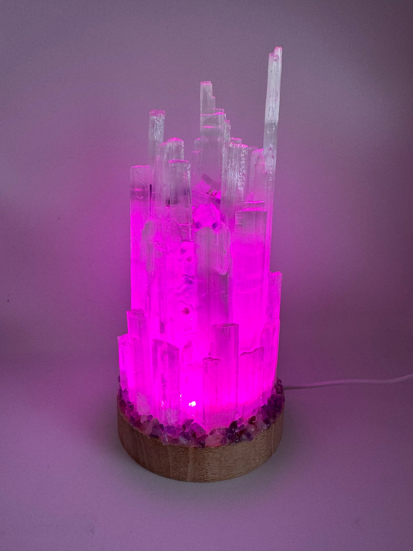 Selenite Crystal lamp (10cm base) 5