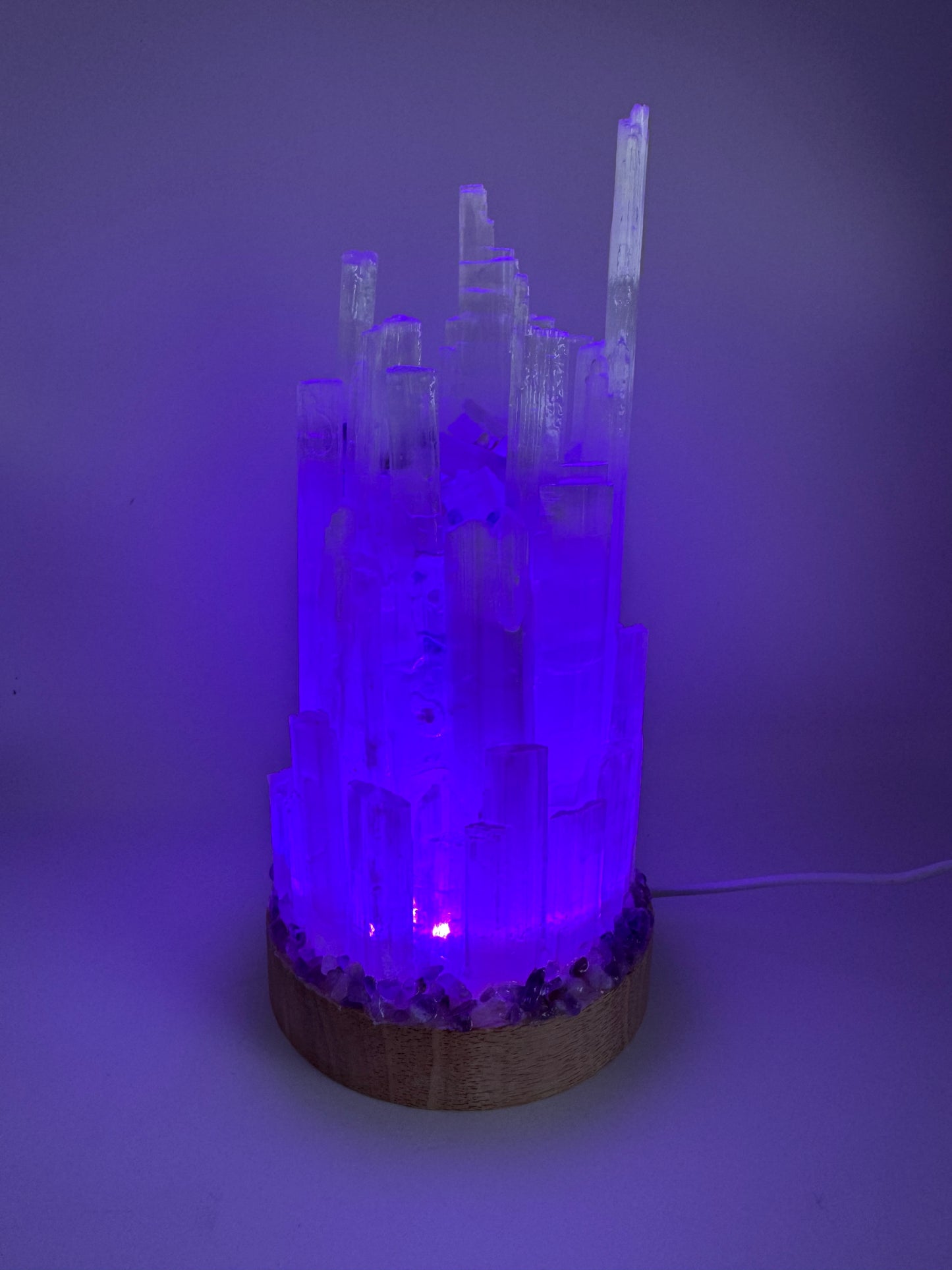 Selenite Crystal lamp (10cm base) 5
