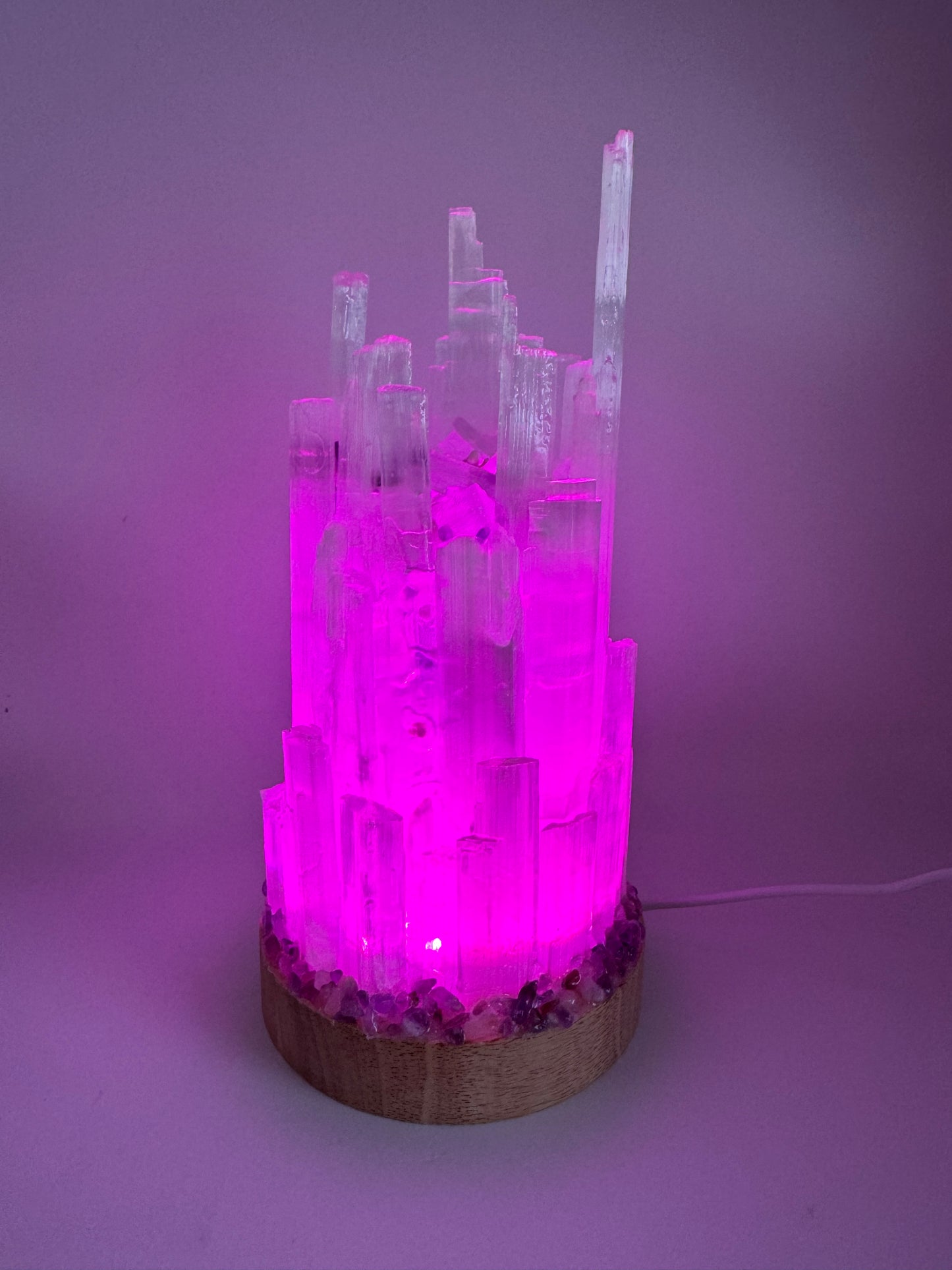 Selenite Crystal lamp (10cm base) 5