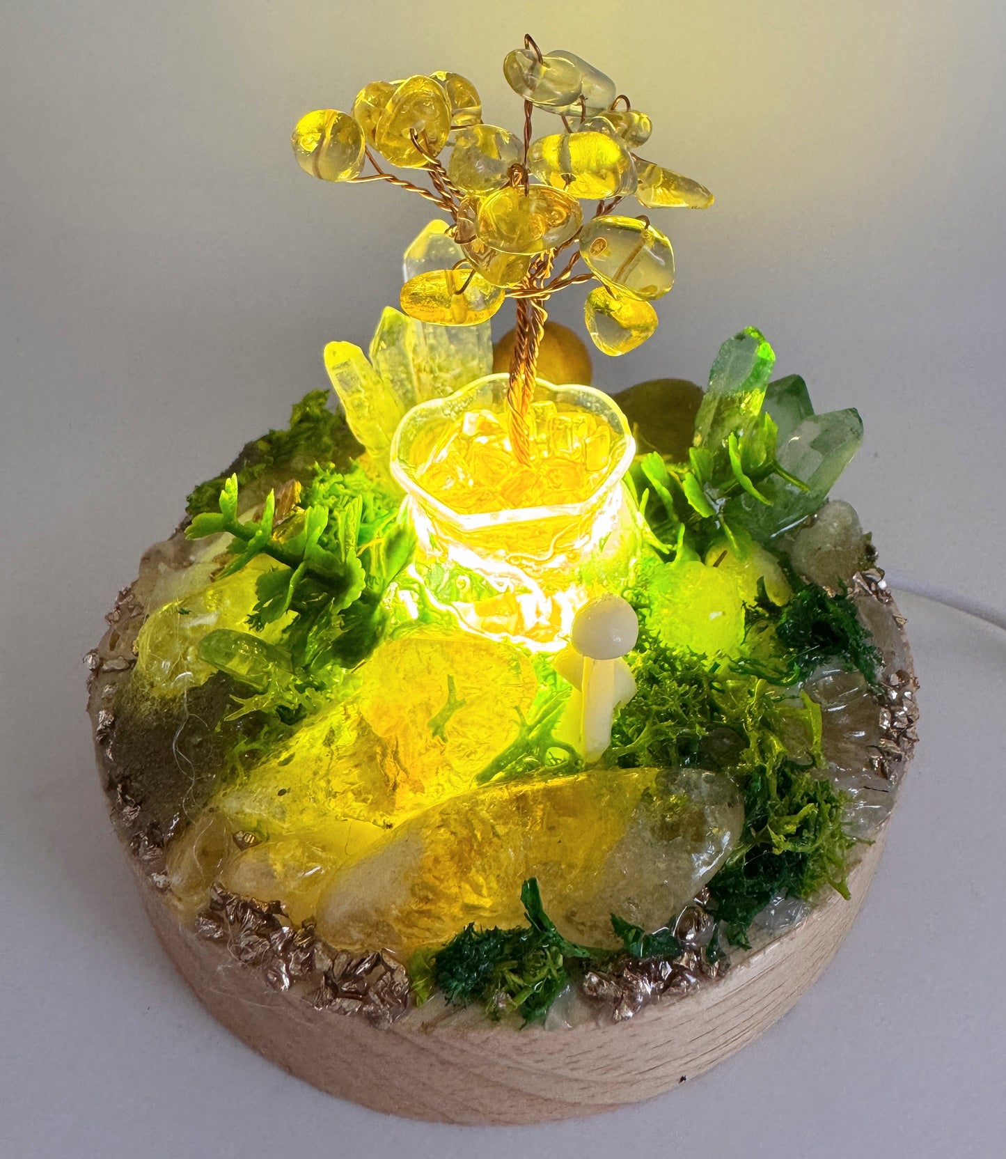 Citrine mini fairy garden