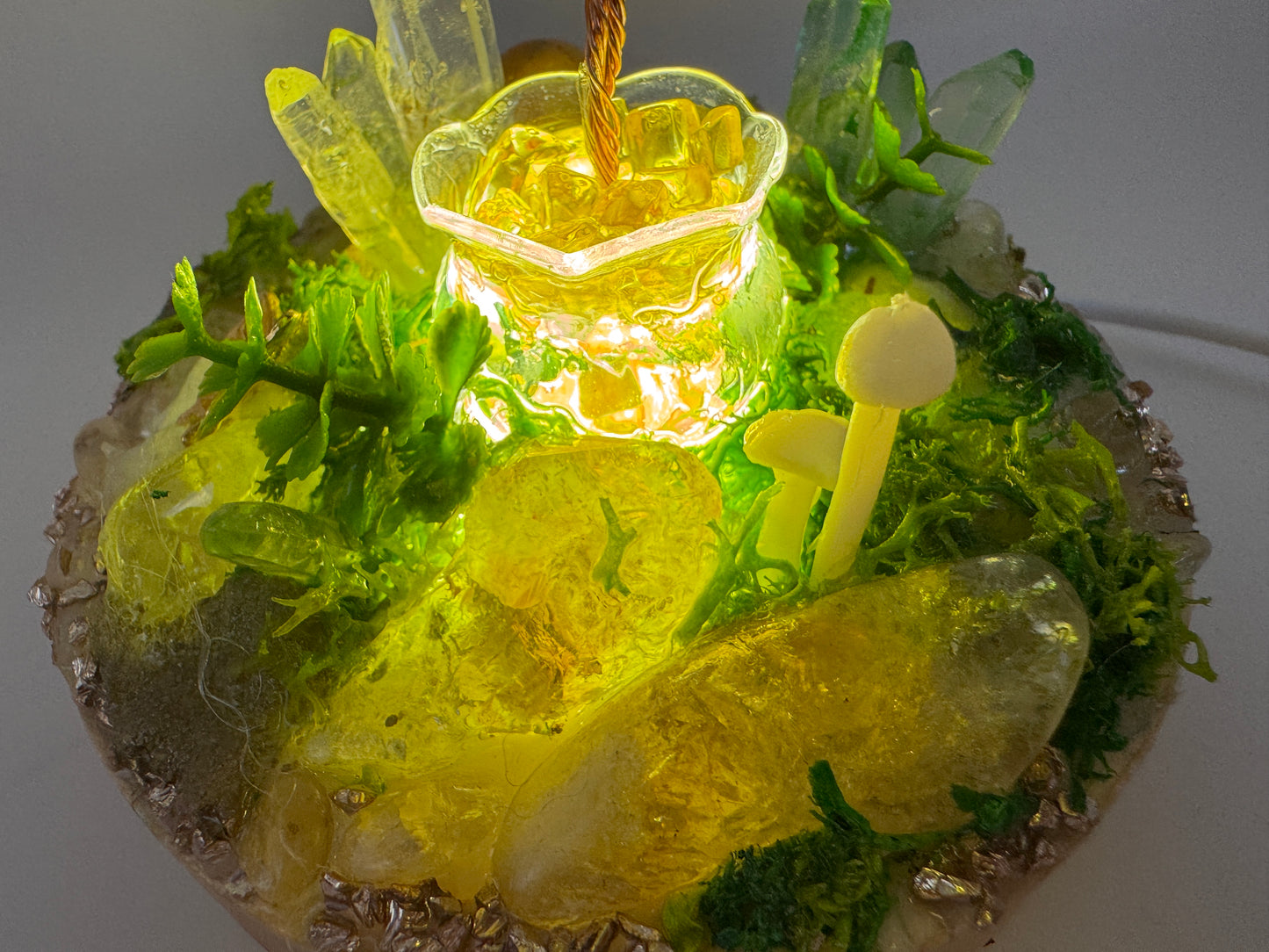 Citrine mini fairy garden