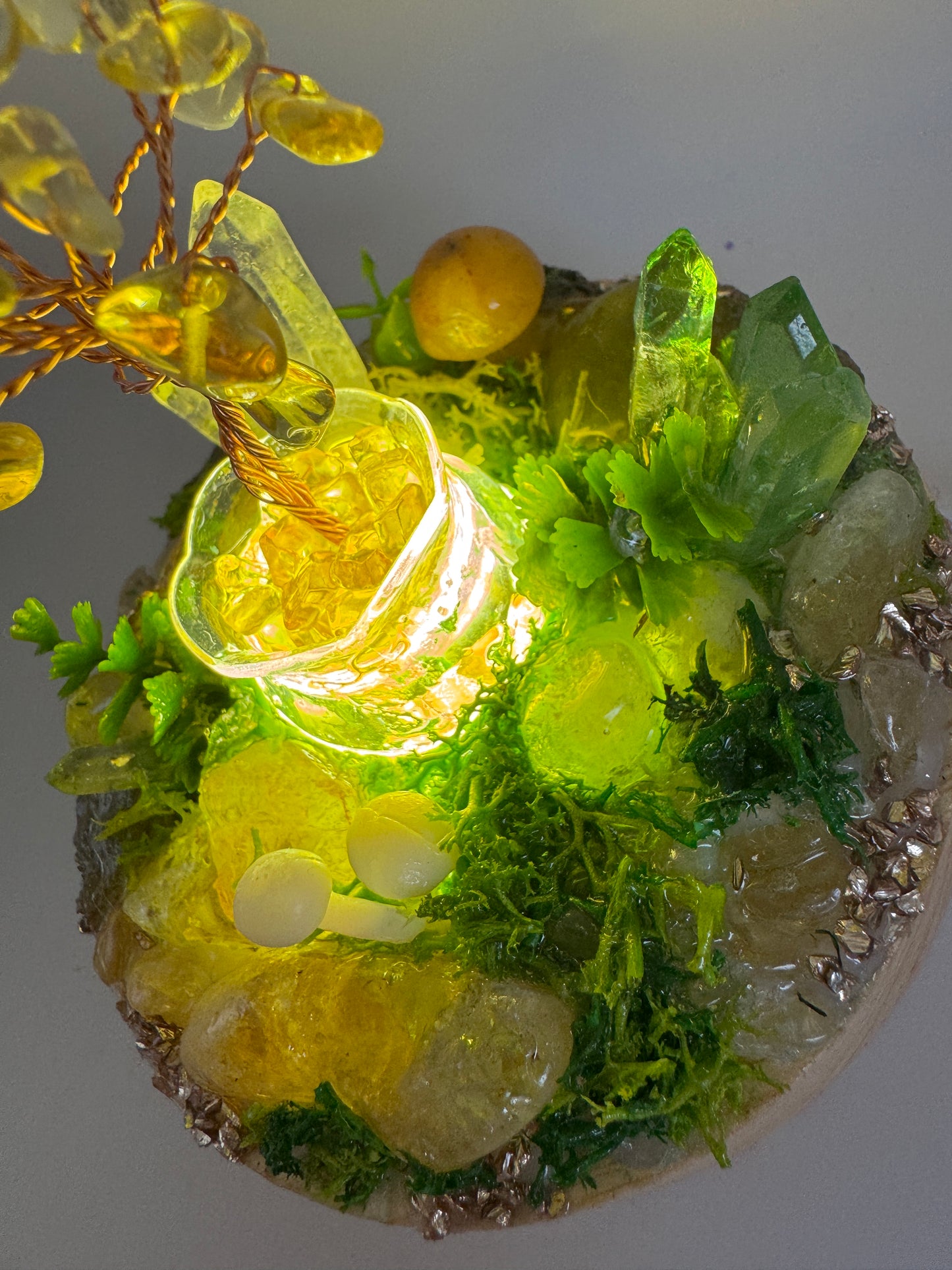 Citrine mini fairy garden