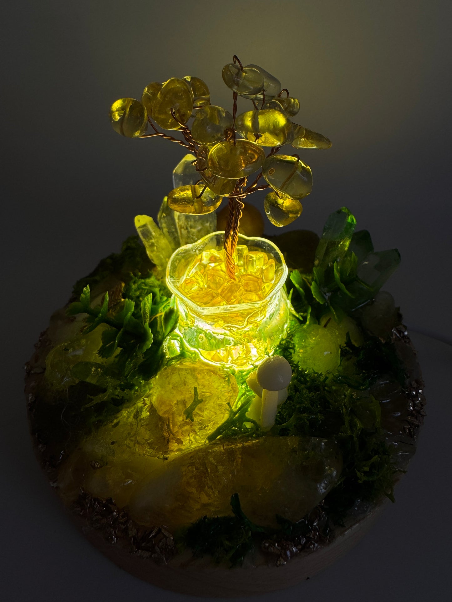 Citrine mini fairy garden
