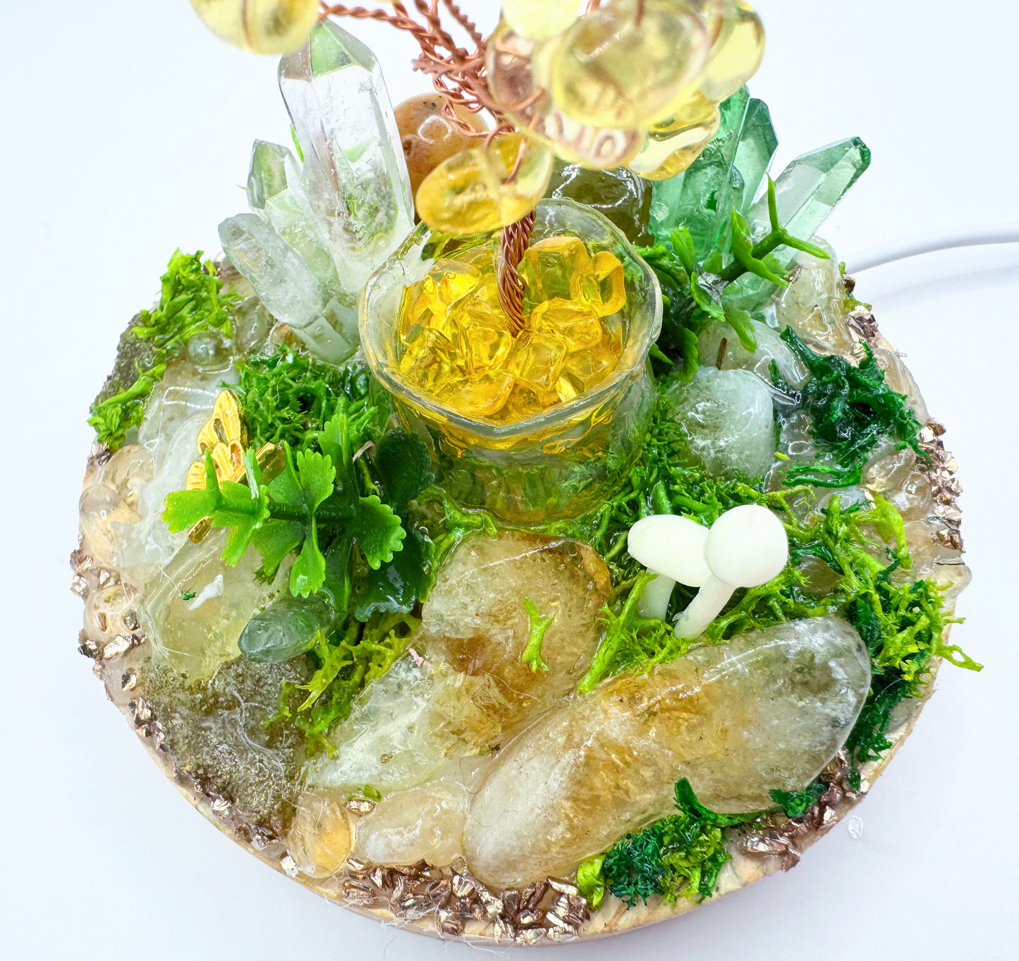 Citrine mini fairy garden