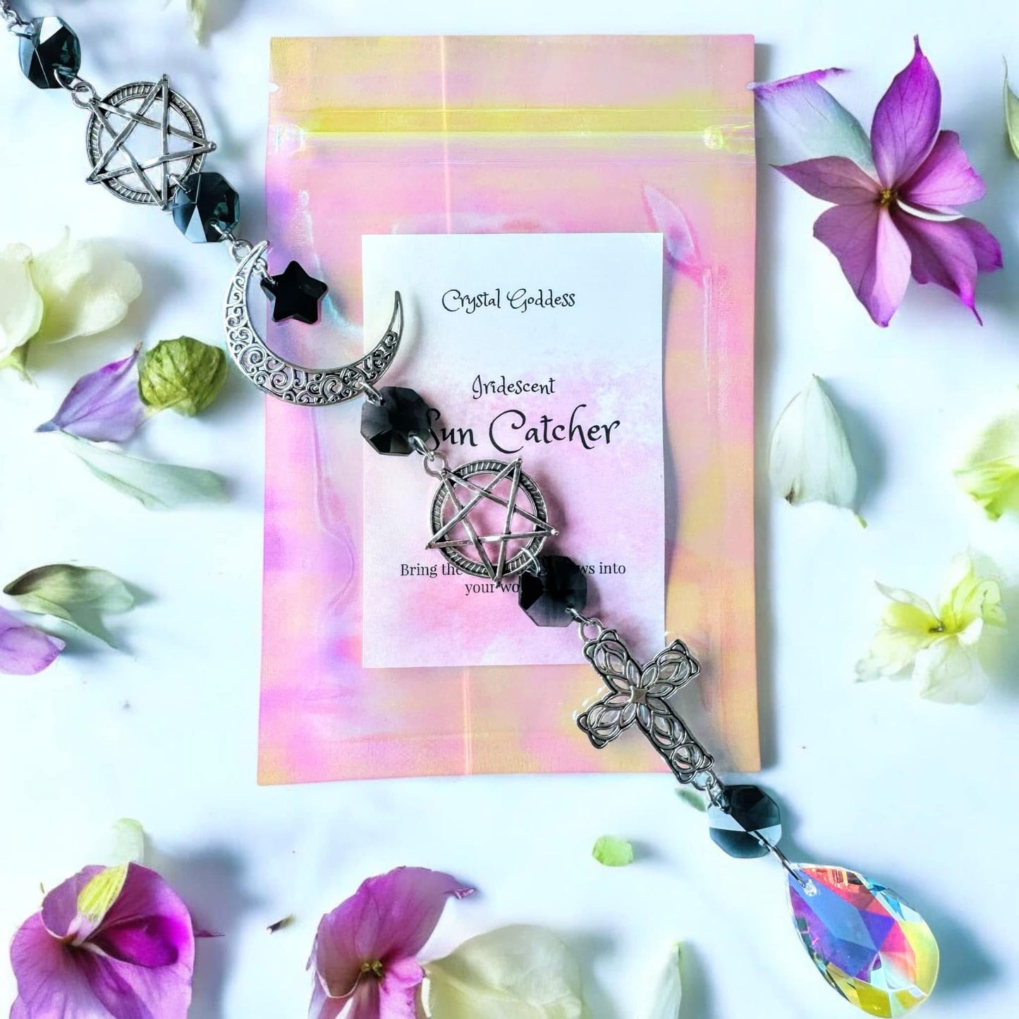 Gothic Goddess Iridescent Suncatcher.