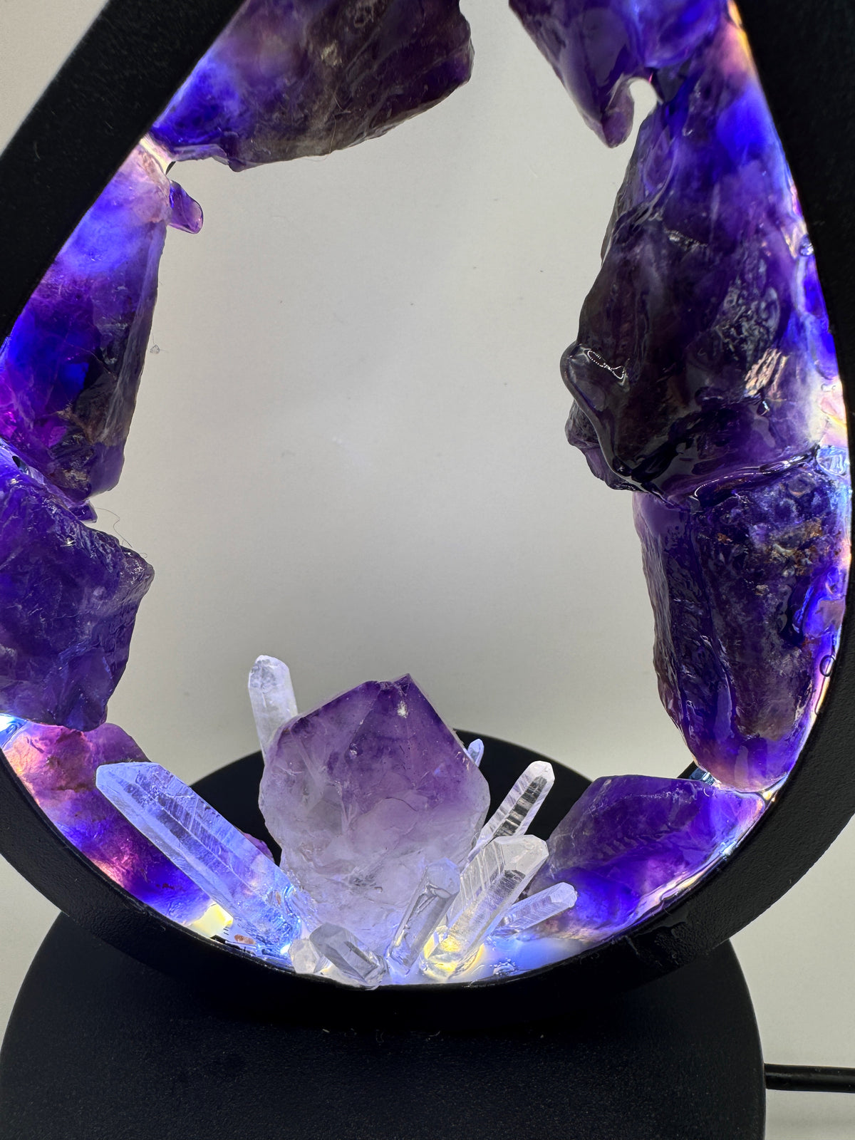 Flame Crystal Lamp “Amethyst Magic”