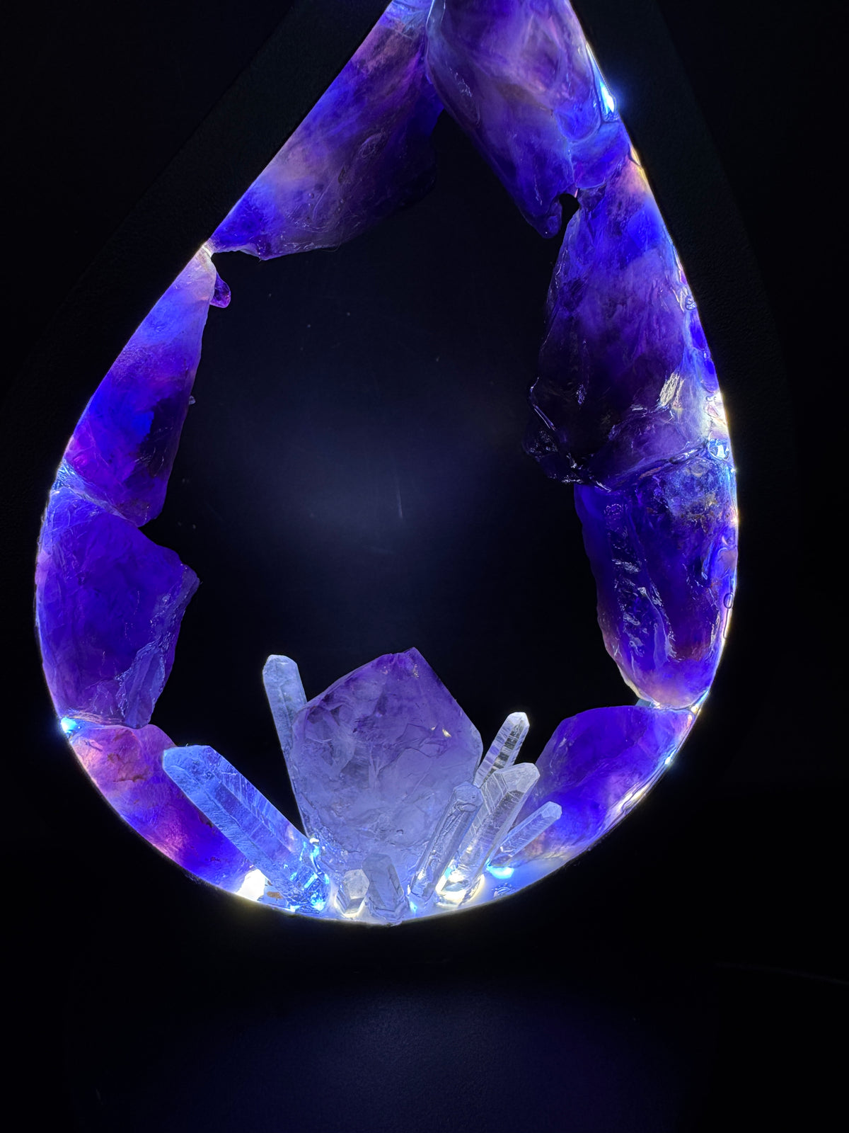 Flame Crystal Lamp “Amethyst Magic”