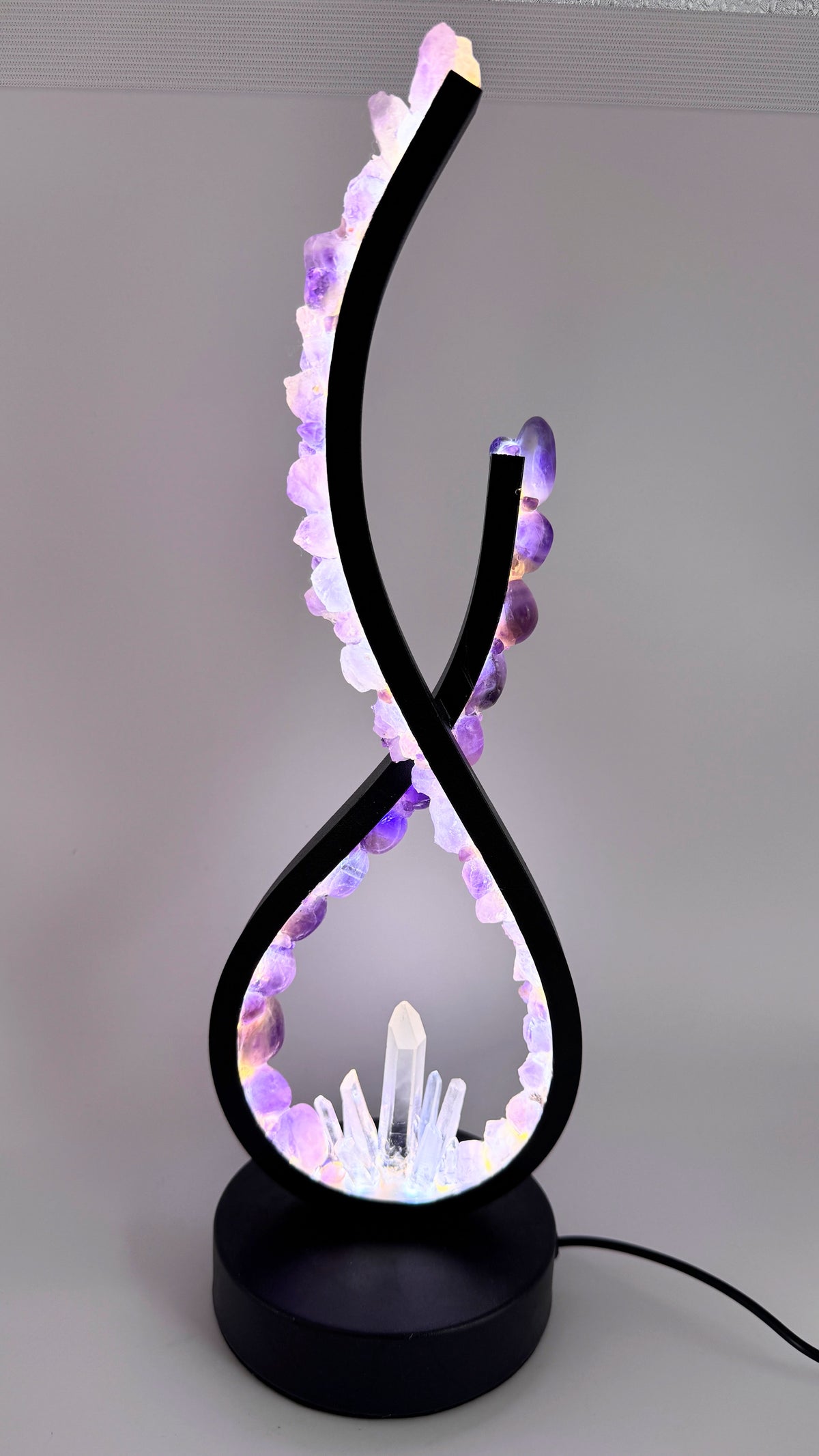 Crystal flame lamp “Amethyt Flowers”