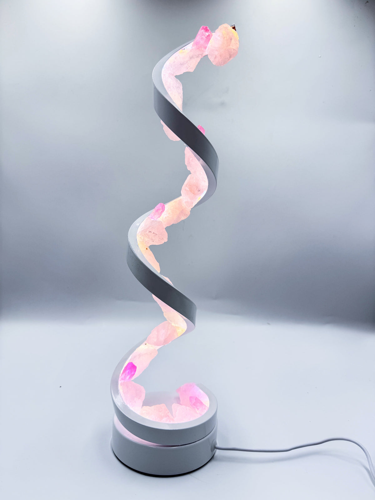 Rose Spiral Crystal Lamp.