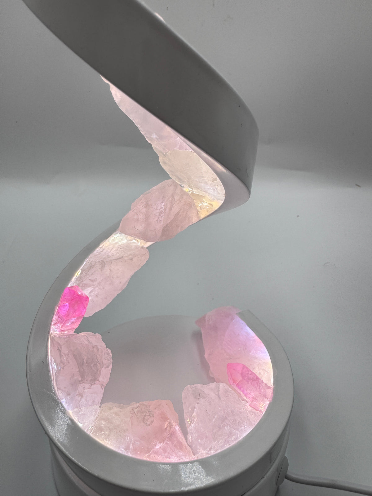 Rose Spiral Crystal Lamp.