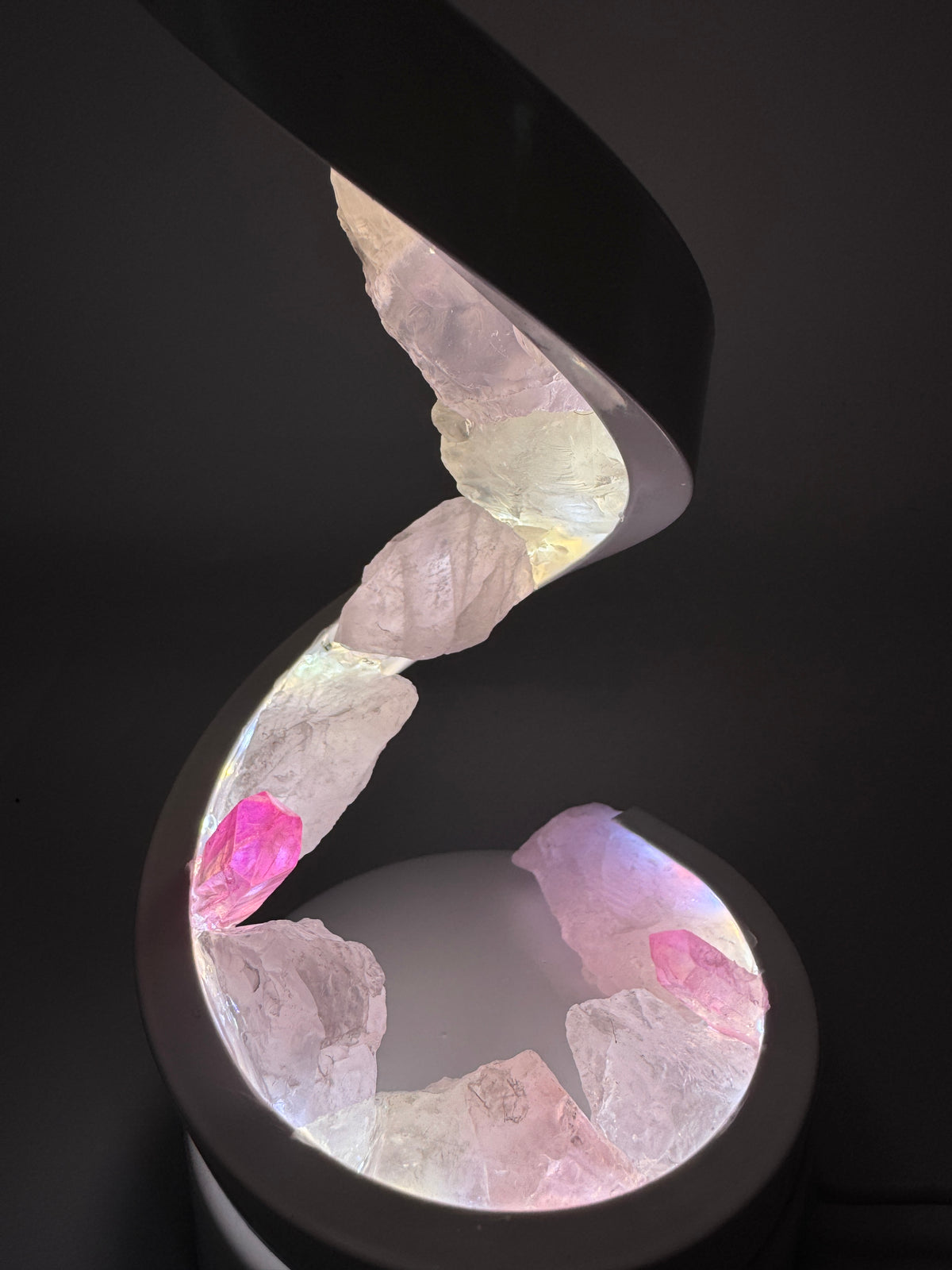 Rose Spiral Crystal Lamp.