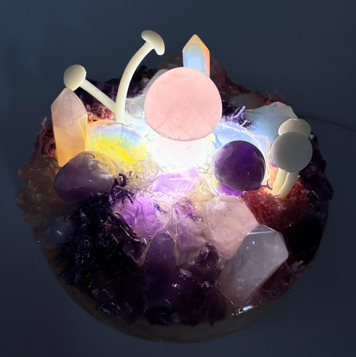 Fairy Light Garden (rose Quartz & Amethyst