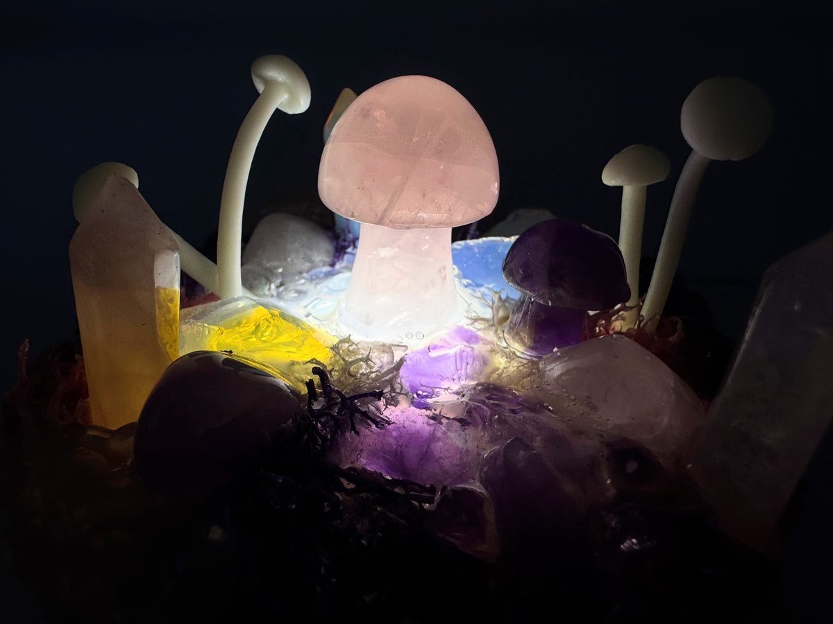 Fairy Light Garden (rose Quartz & Amethyst