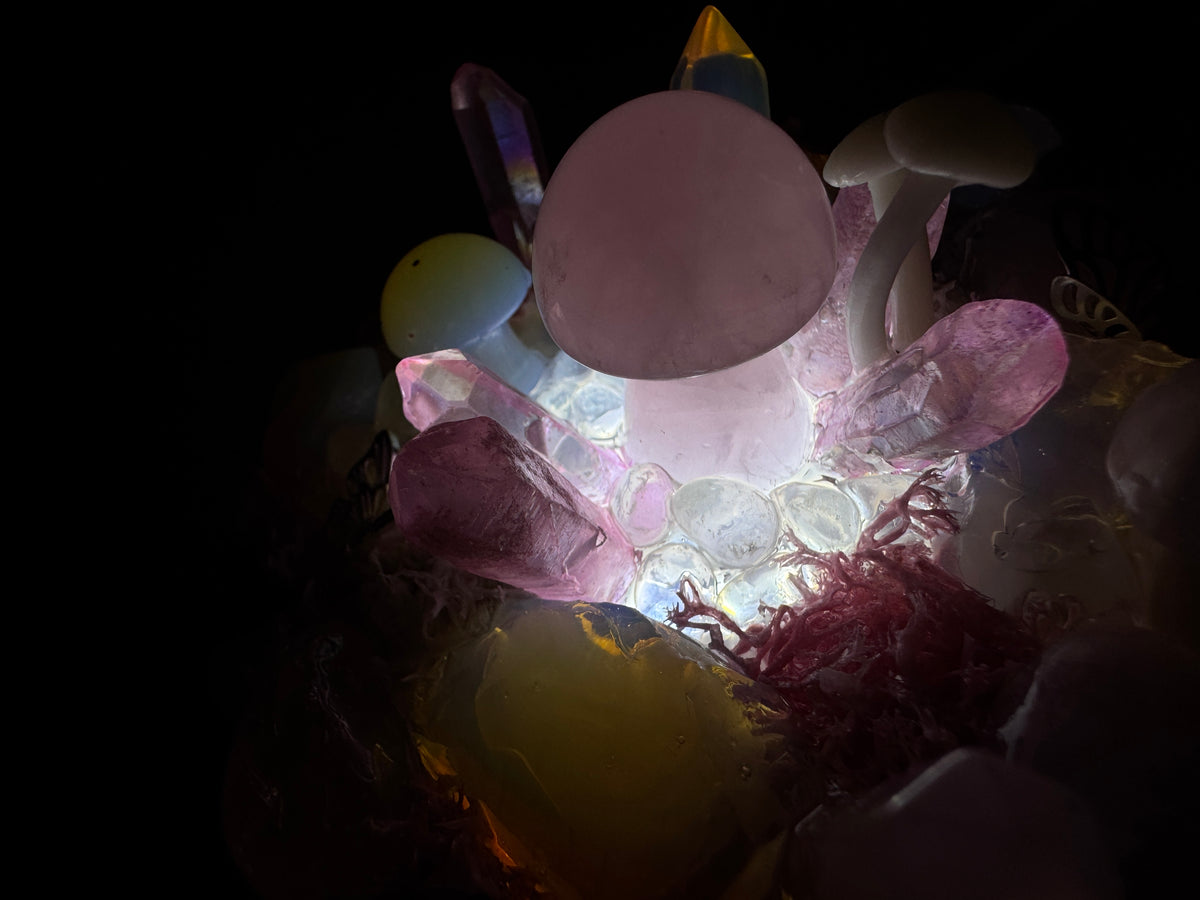 Fairy Light Garden Pink (mushroom)