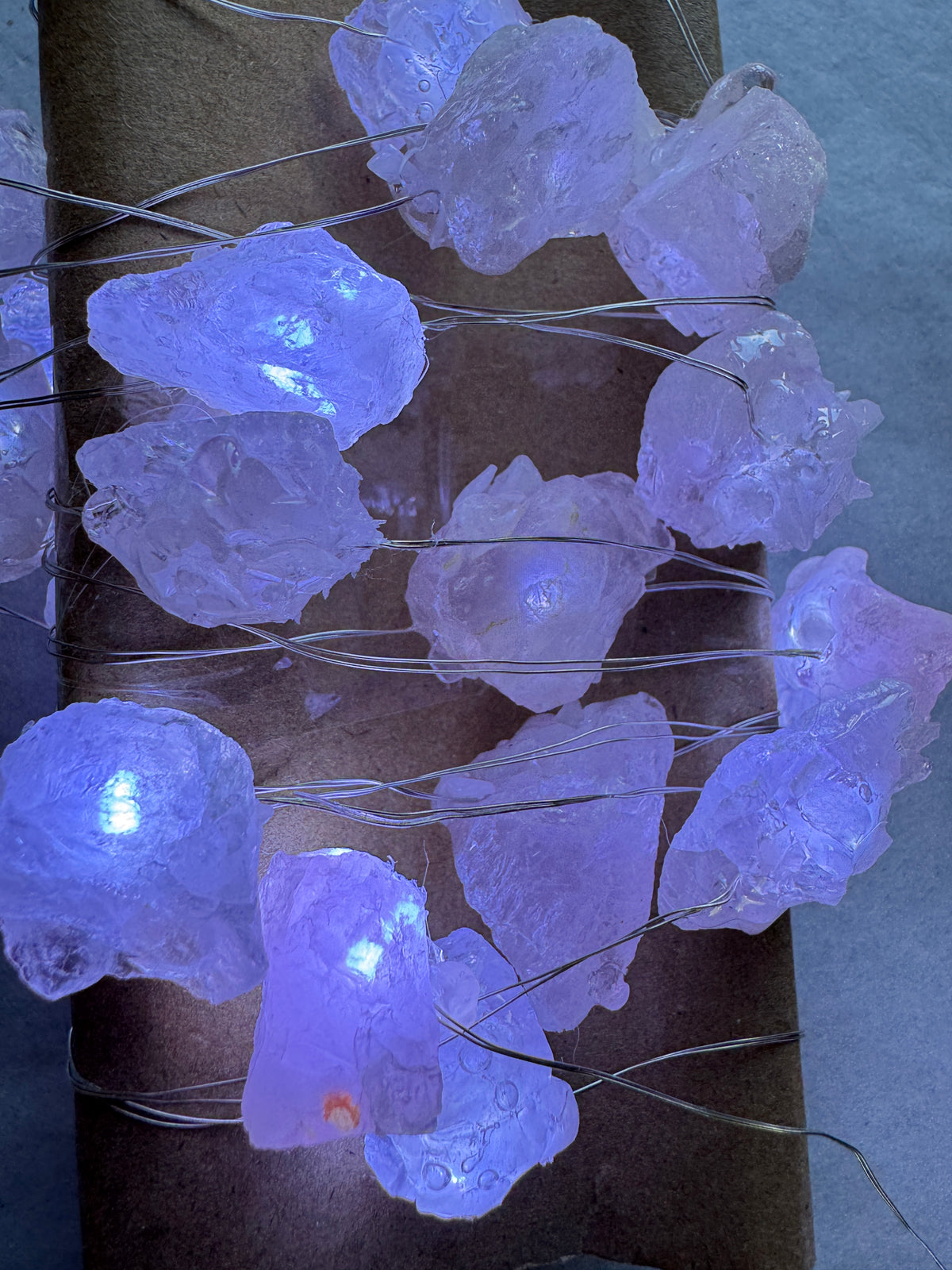 Crystal Fairy Lights (flashing cool light ) Rose Quartz