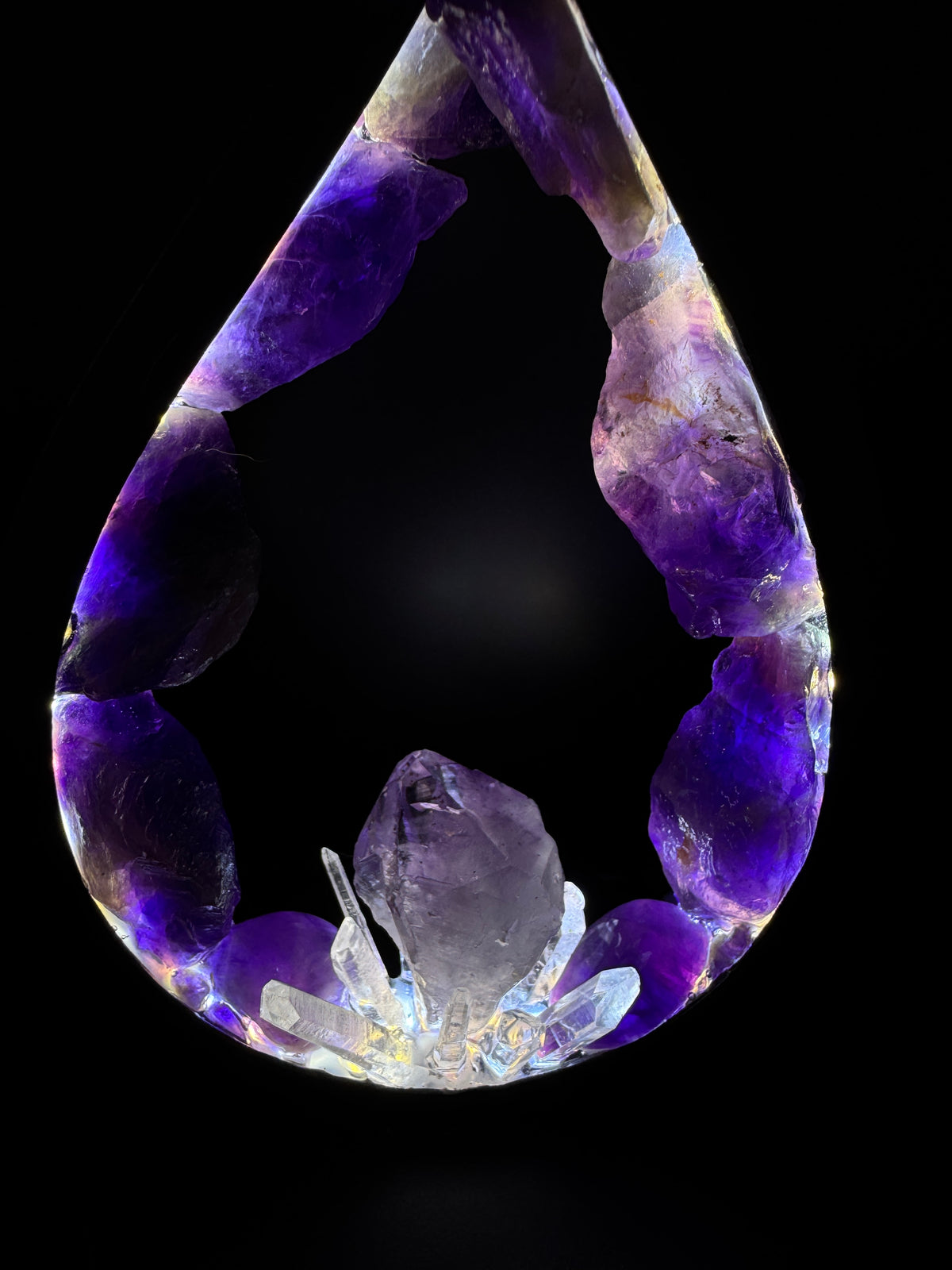 Flame Crystal Lamp “ Violet Flame”