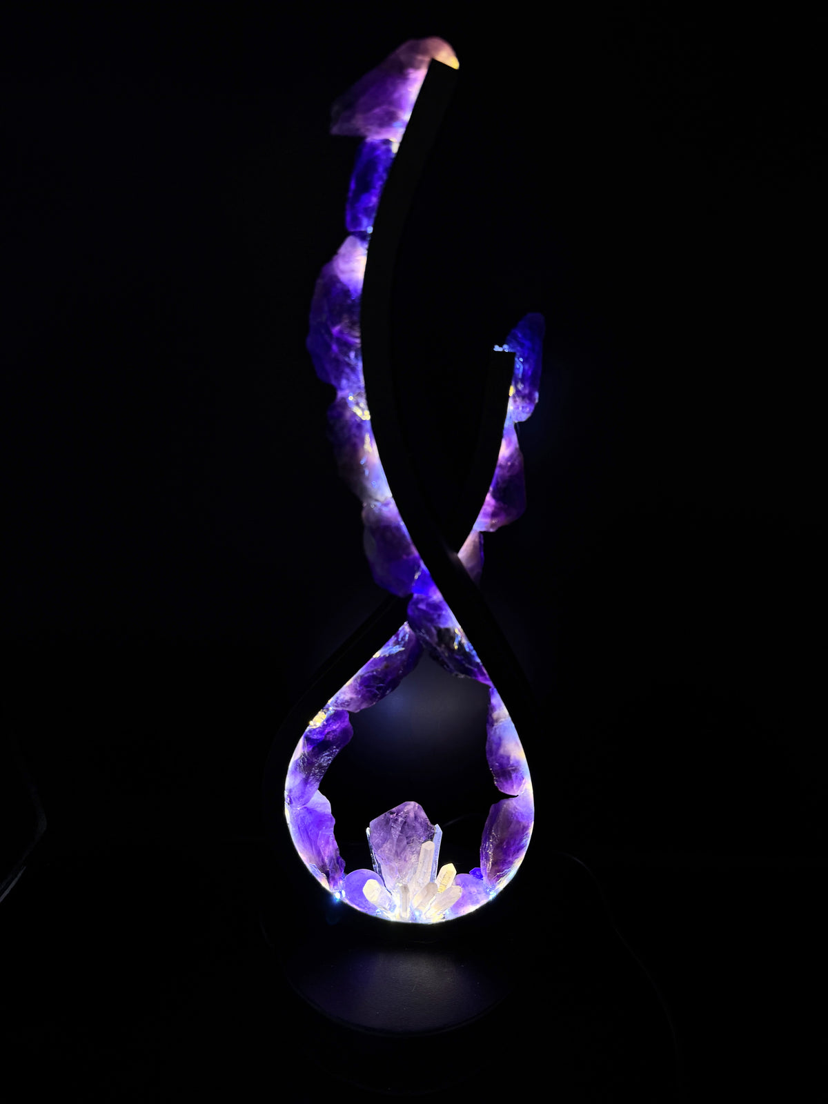 Flame Crystal Lamp “ Violet Flame”