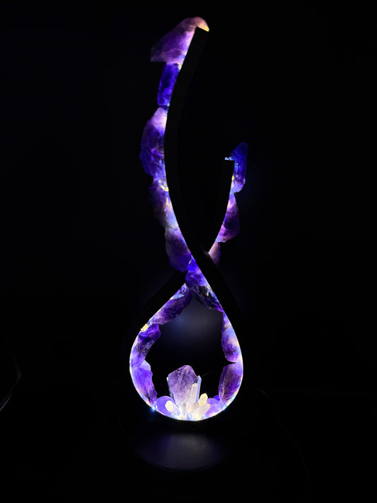Flame Crystal Lamp “ Violet Flame”