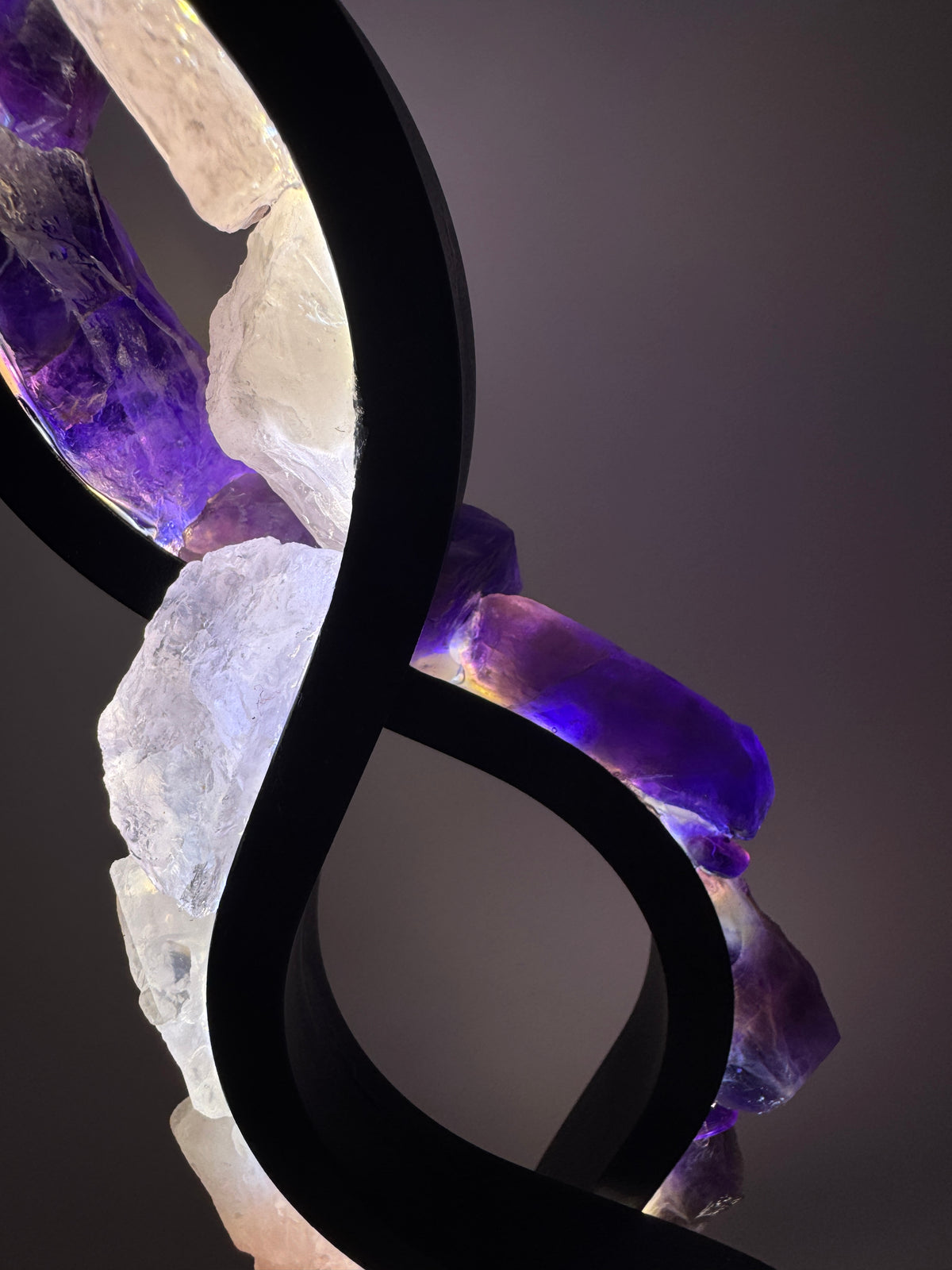 Crystal Twist Lamp Rose Blush