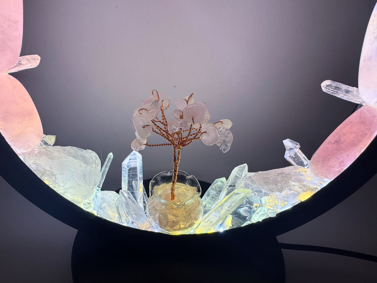 Crystal Lamp Rose Halo