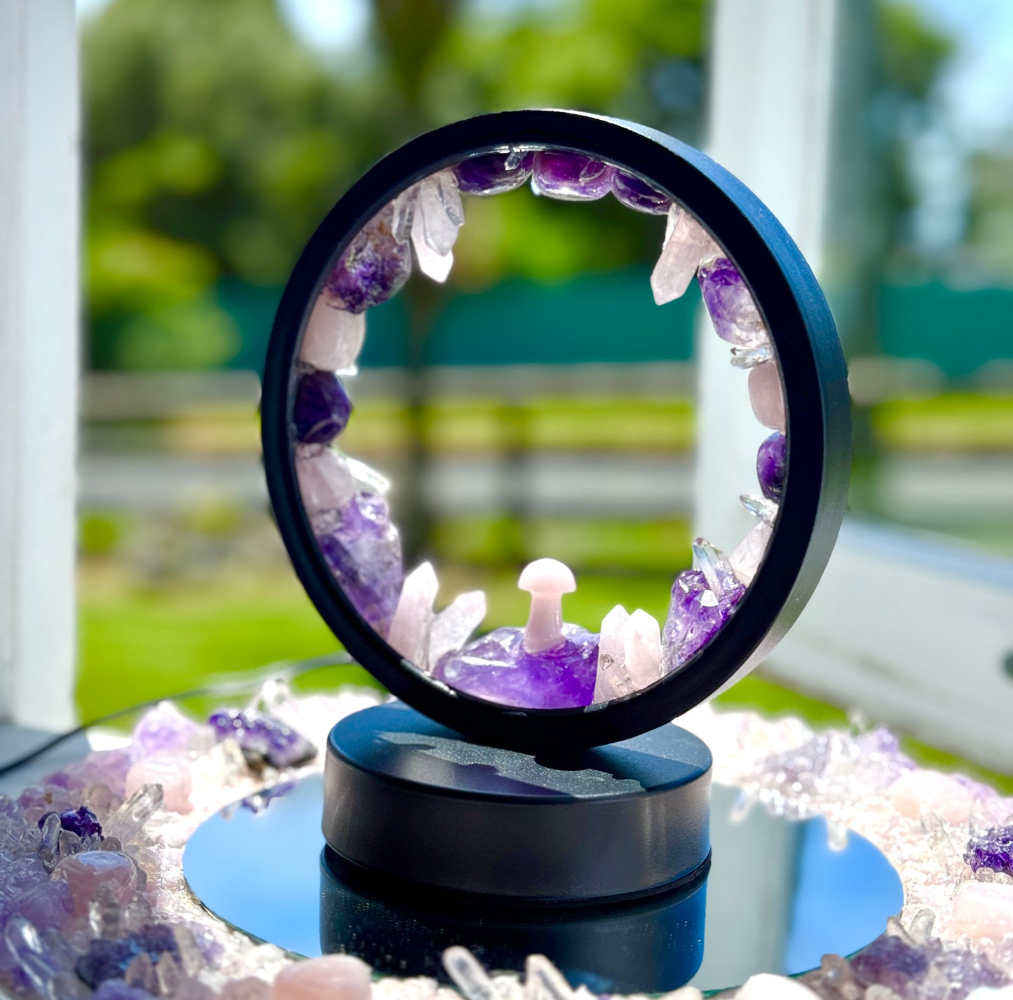 Crystal Lamp Amethyst Halo 18cm