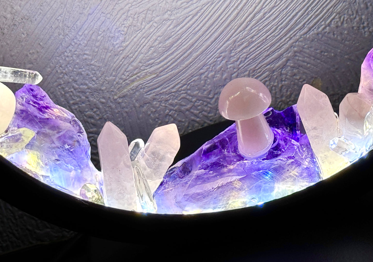 Crystal Lamp Amethyst Halo 18cm
