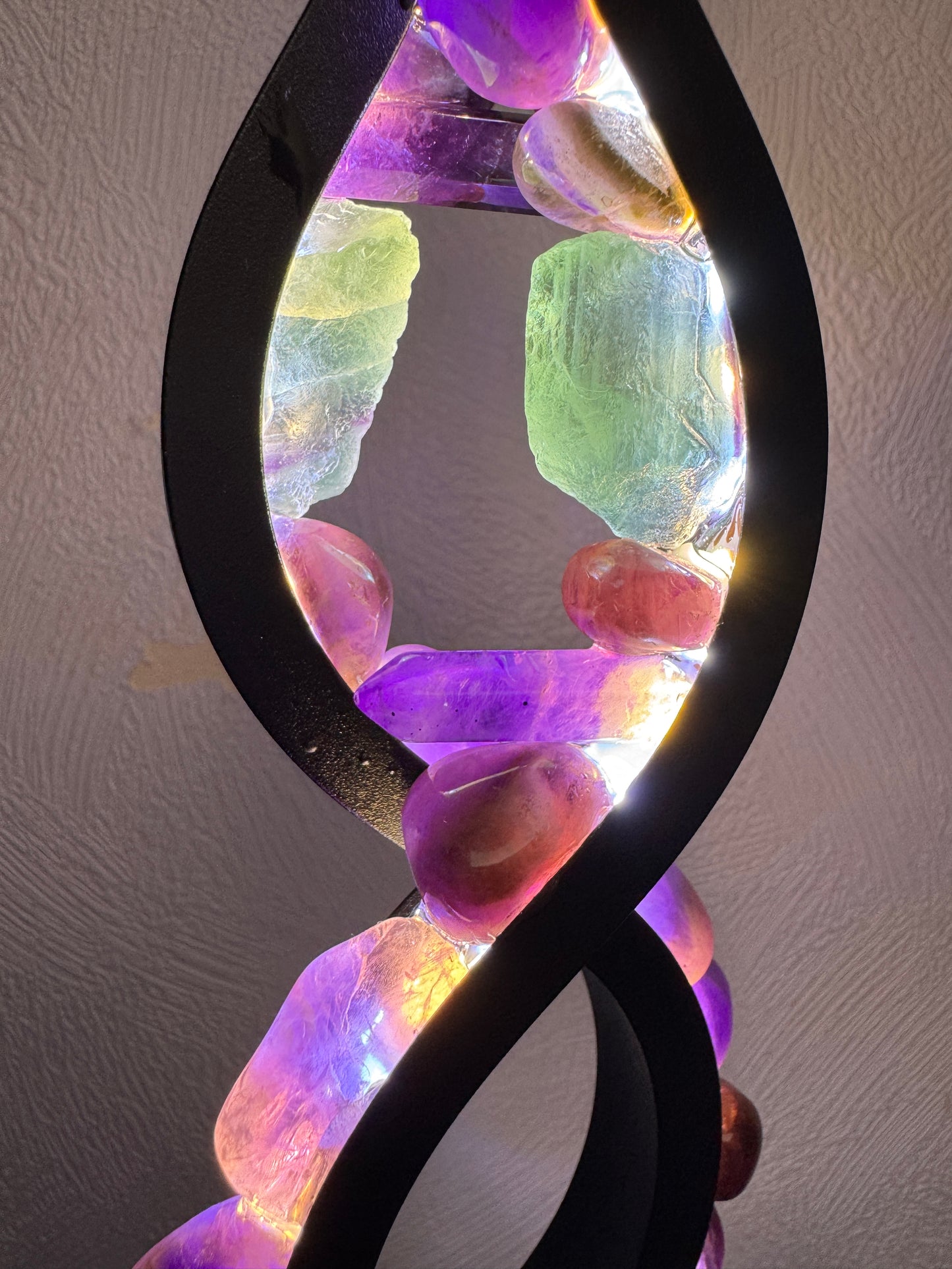 Spirit Light Spiral Twist Crystal Lamp