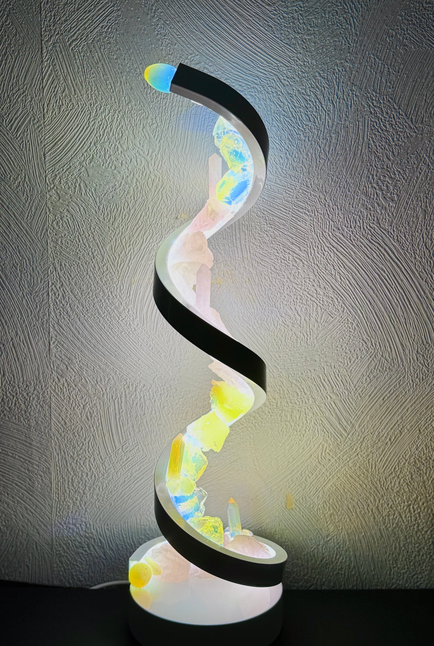 “Loves Whisper” Spiral Crystal Lamp