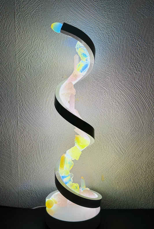“Loves Whisper” Spiral Crystal Lamp