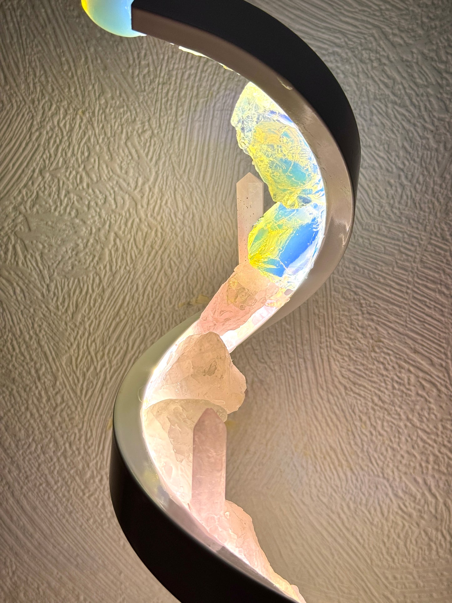 “Loves Whisper” Spiral Crystal Lamp