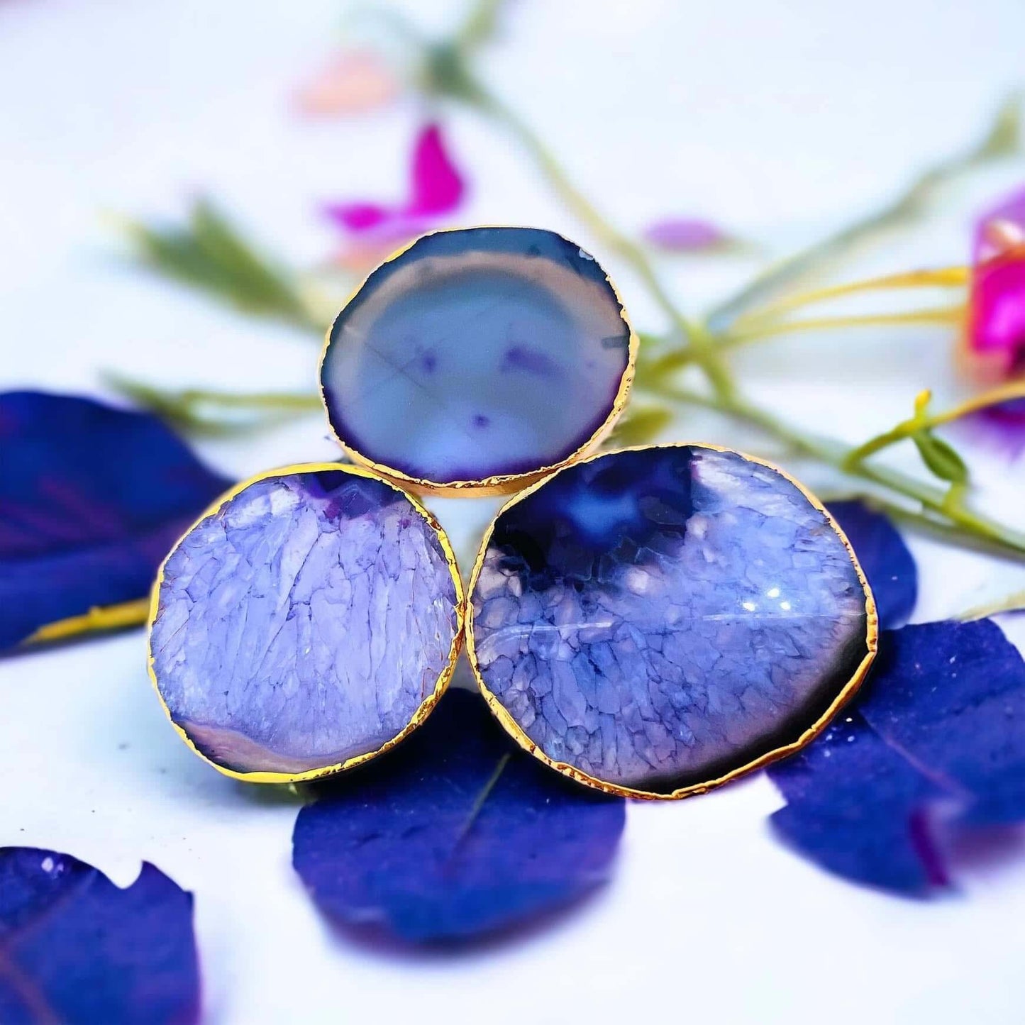 Agate Gold Edge Pop Socket.