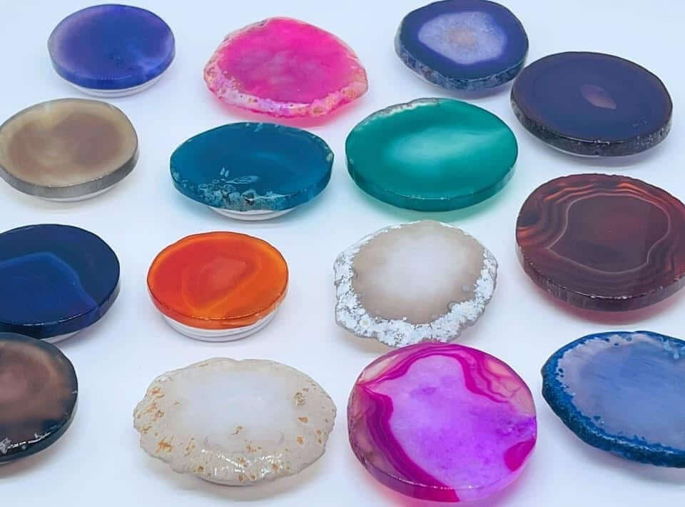 Agate Pop Sockets.