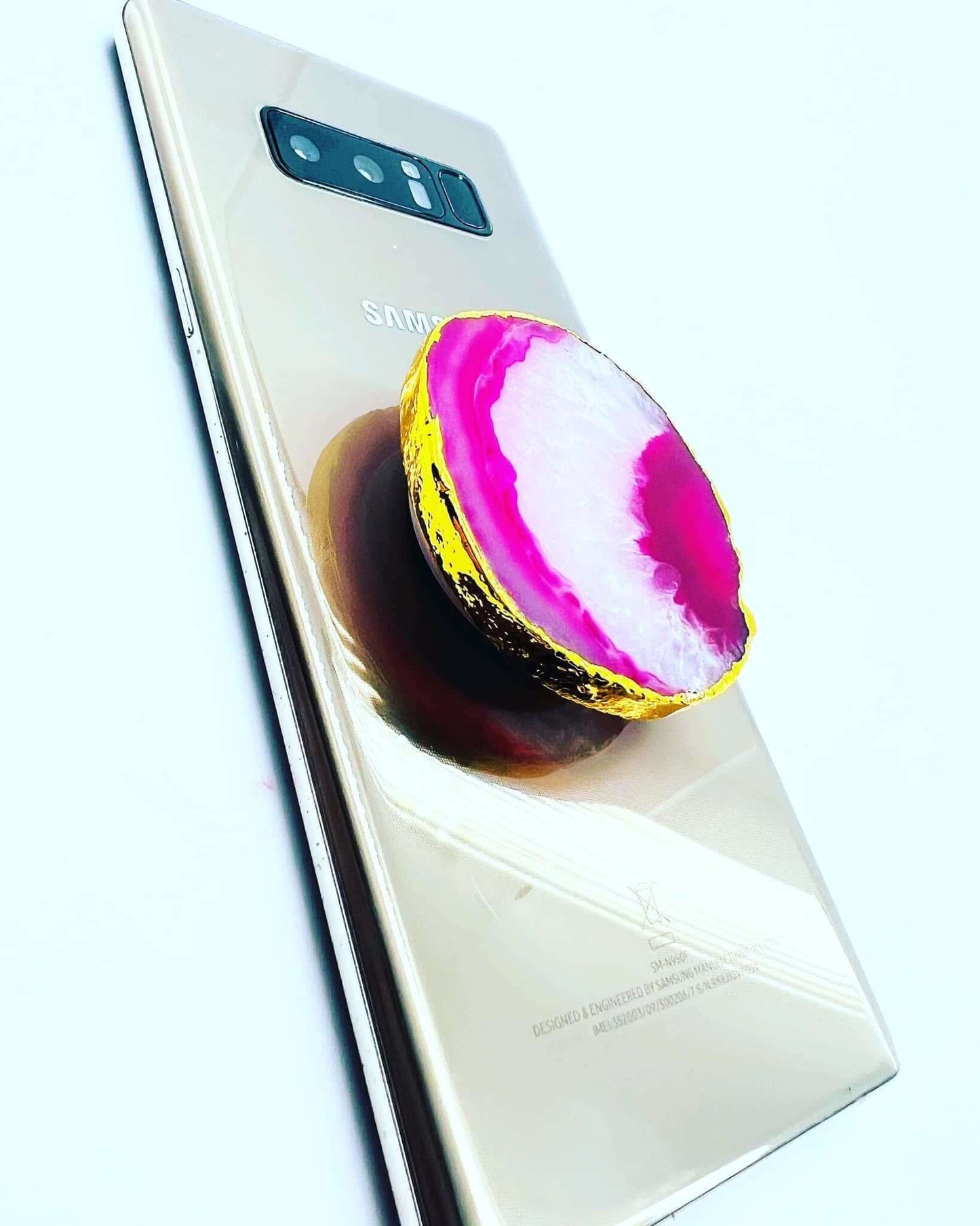 Agate Gold Edge Pop Socket.