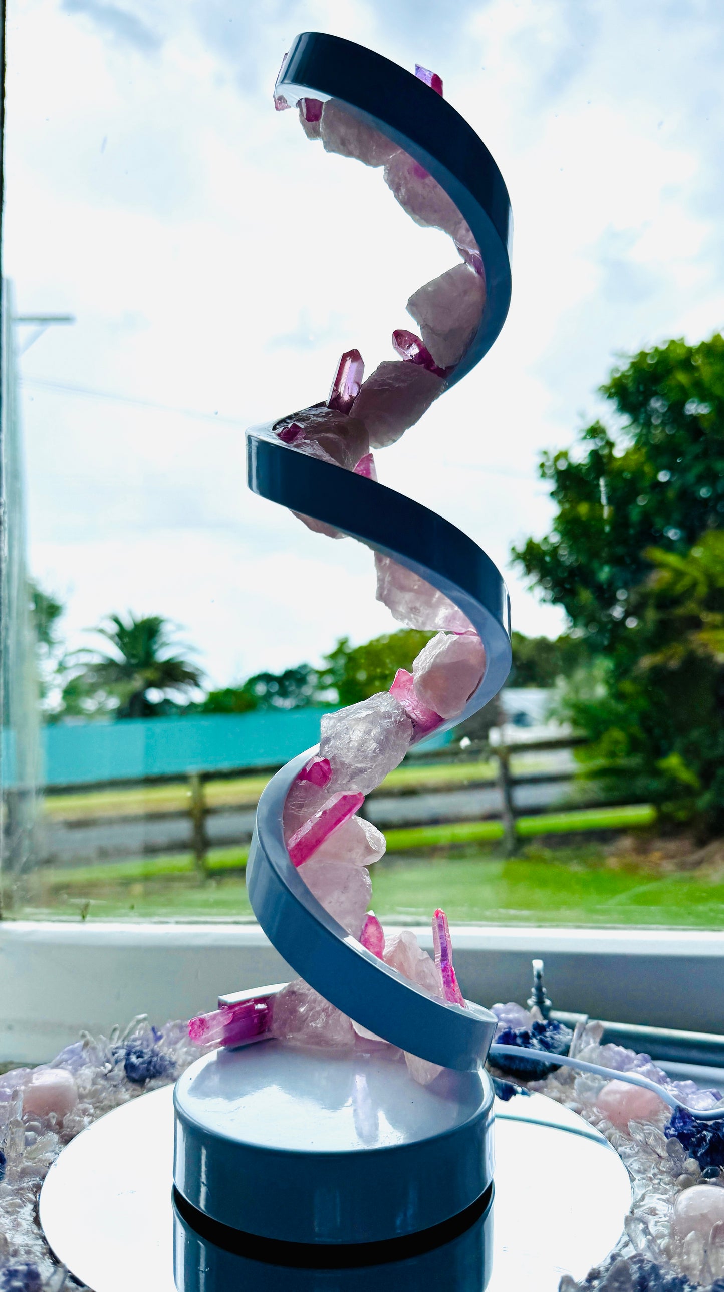 Crystal Spiral Lamp  “ Aura Spiral”