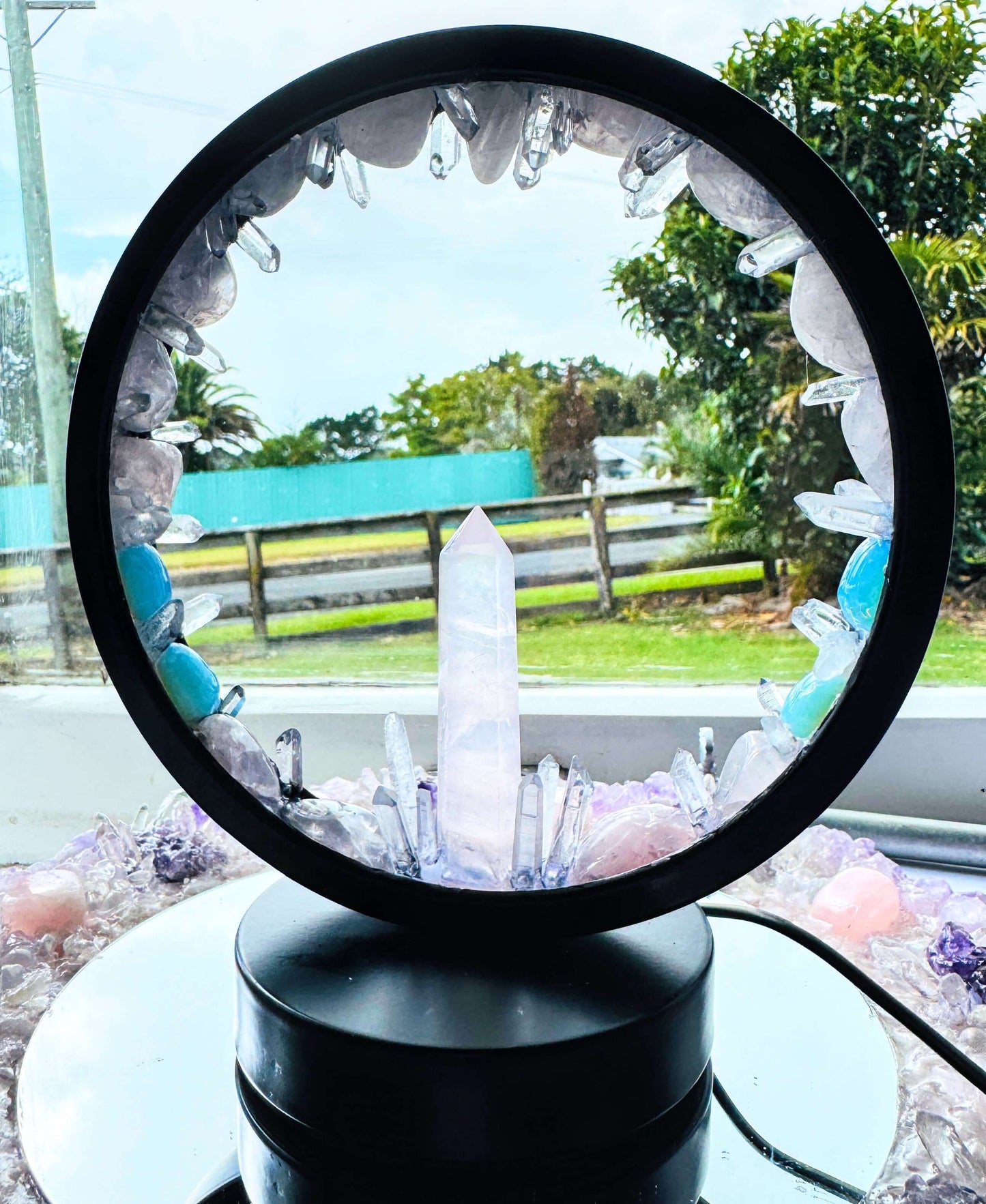 Crystal Portal Lamp “Mystic Rose”