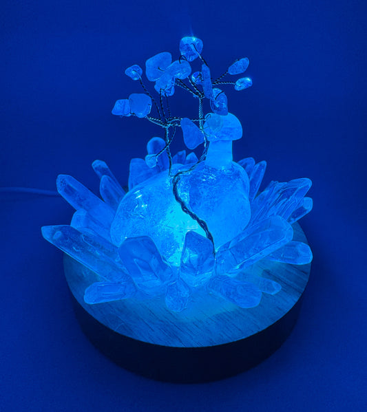 Clear Quartz Cluster Lamp /LG