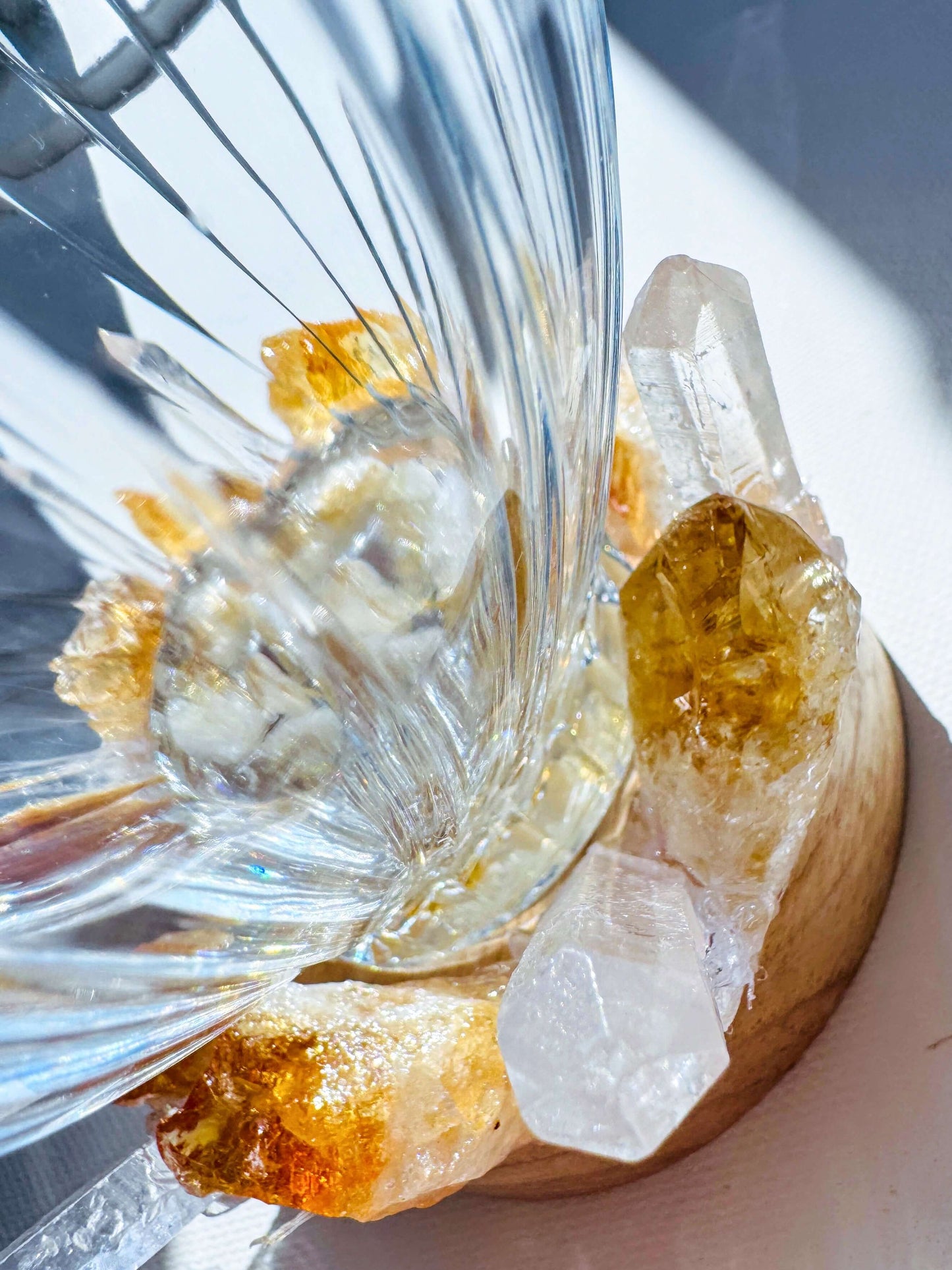 “Golden Glow” Crystal Bowl